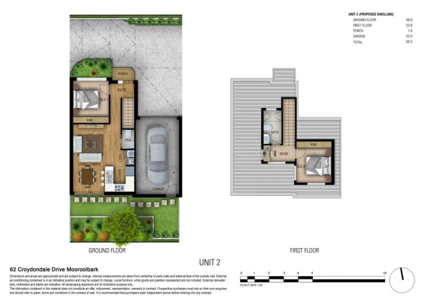 Floorplan of Homely townhouse listing, 2/62 Croydondale Drive, Mooroolbark VIC 3138