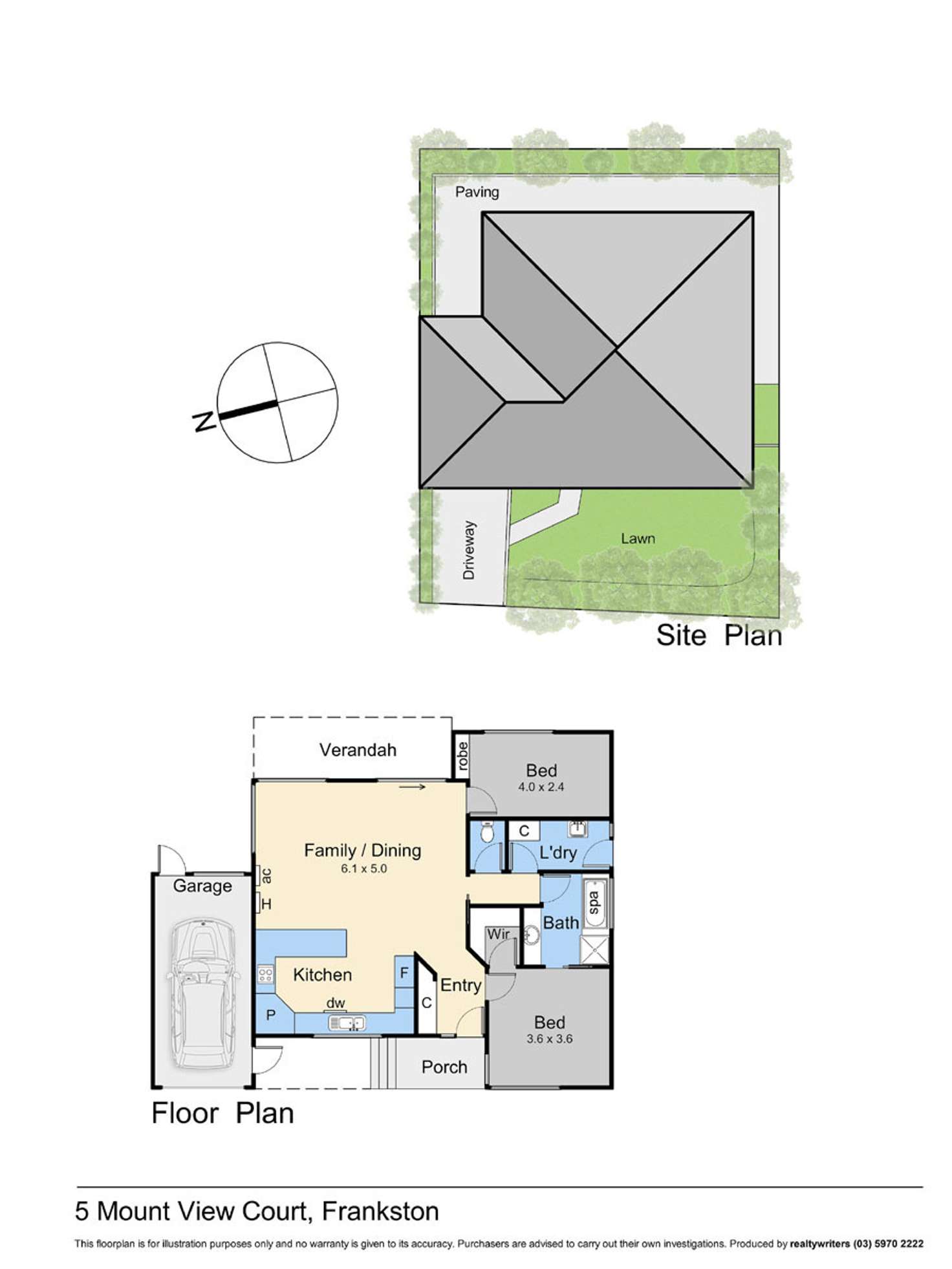 Floorplan of Homely house listing, 5 Mount View Court, Frankston VIC 3199