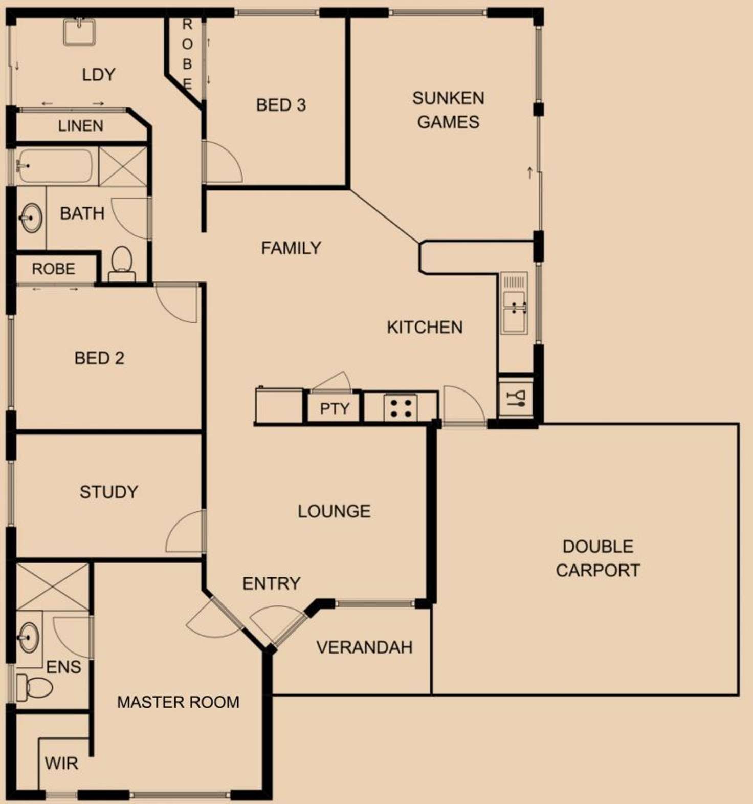 Floorplan of Homely house listing, 16 Brookman Ave, Langford WA 6147