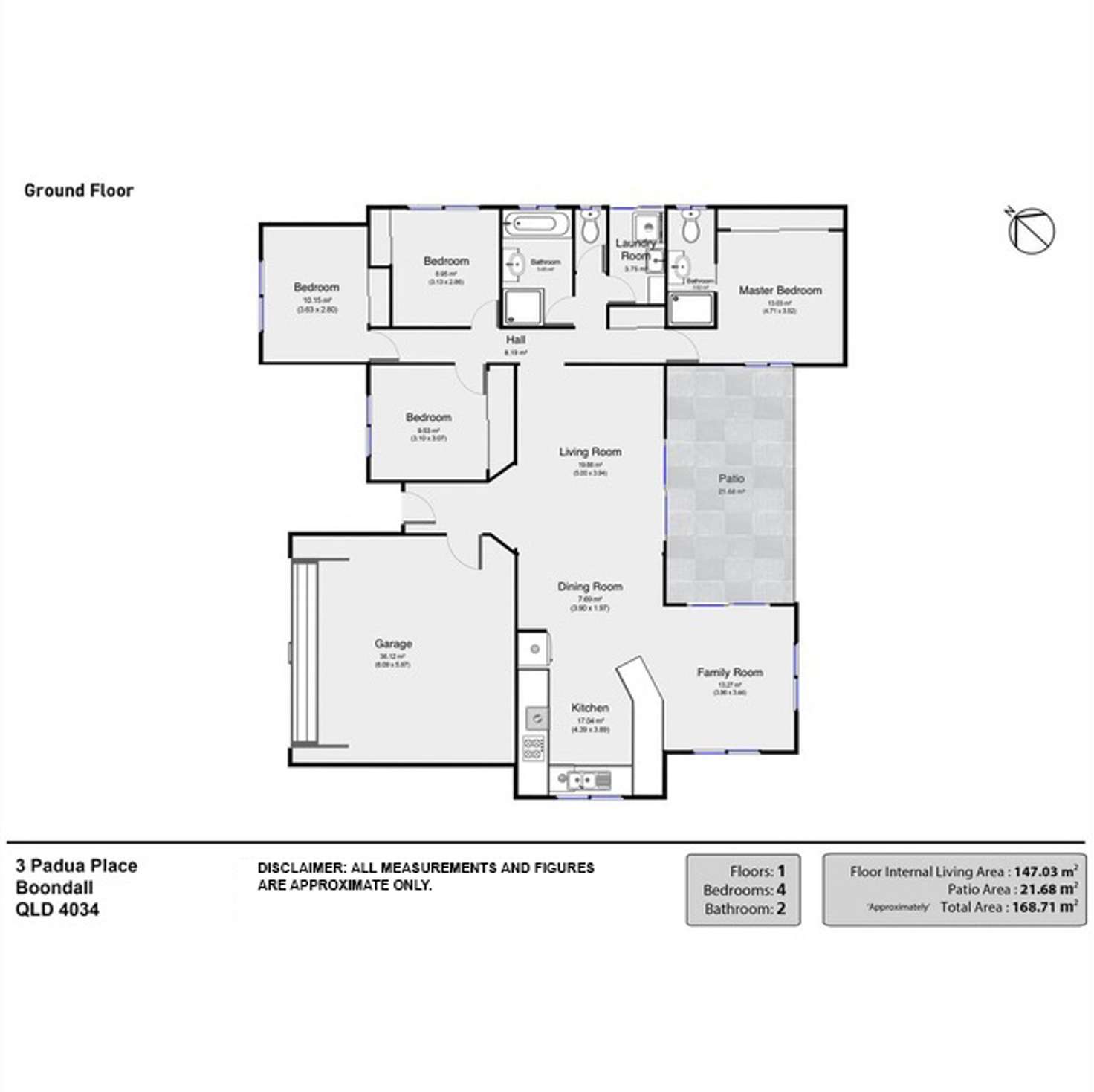 Floorplan of Homely house listing, 3 Padua Place, Boondall QLD 4034