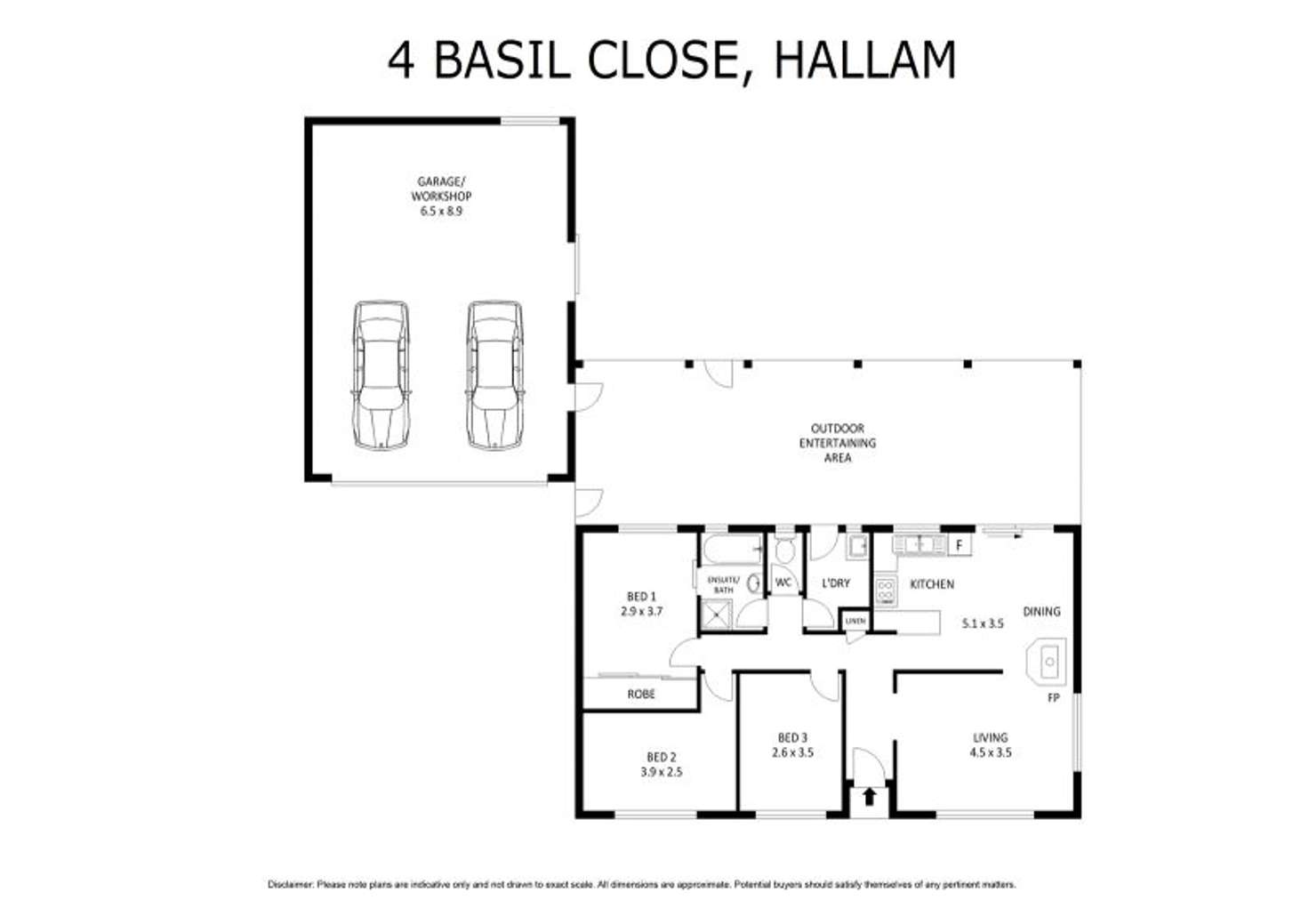 Floorplan of Homely house listing, 4 Basil Close, Hallam VIC 3803
