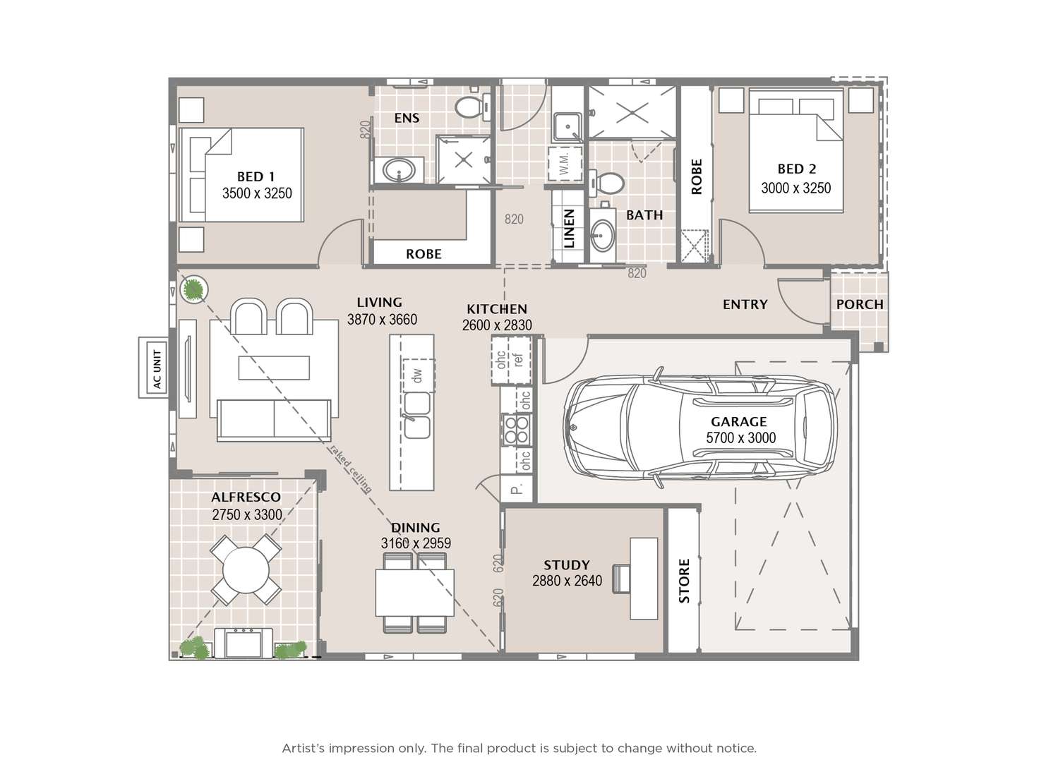 Floorplan of Homely retirement listing, 176/41 Radke Road, Bethania QLD 4205