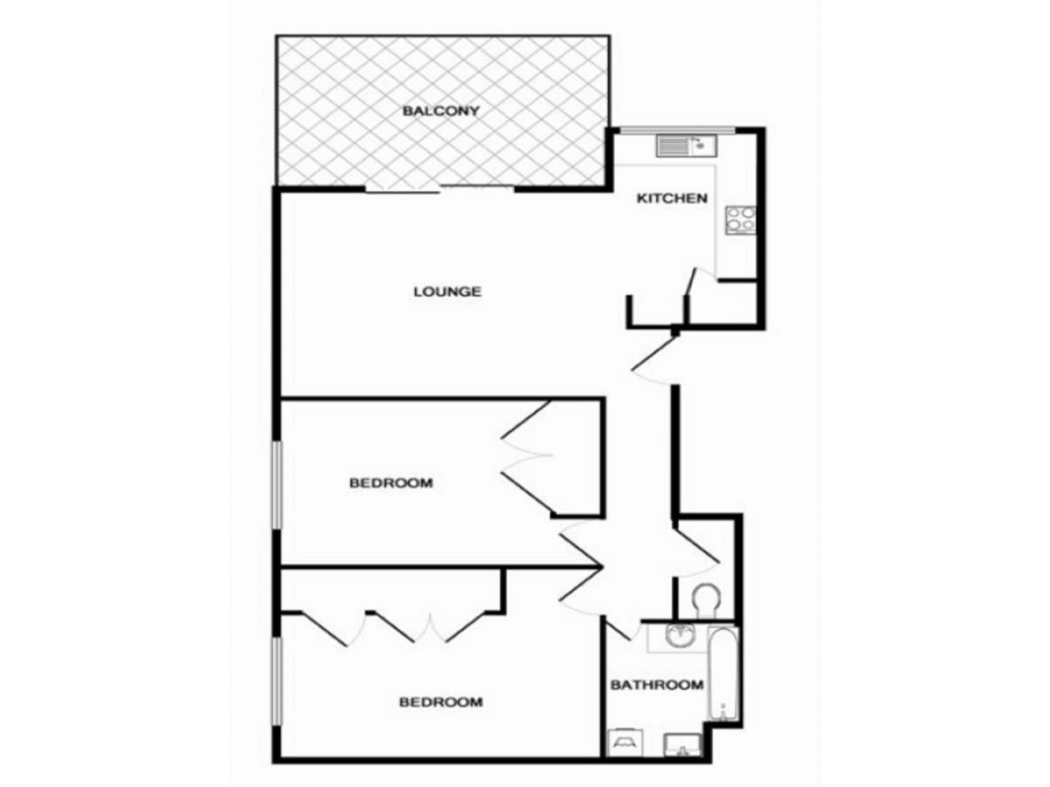 Floorplan of Homely unit listing, 1/67 Sixth Avenue, Kedron QLD 4031