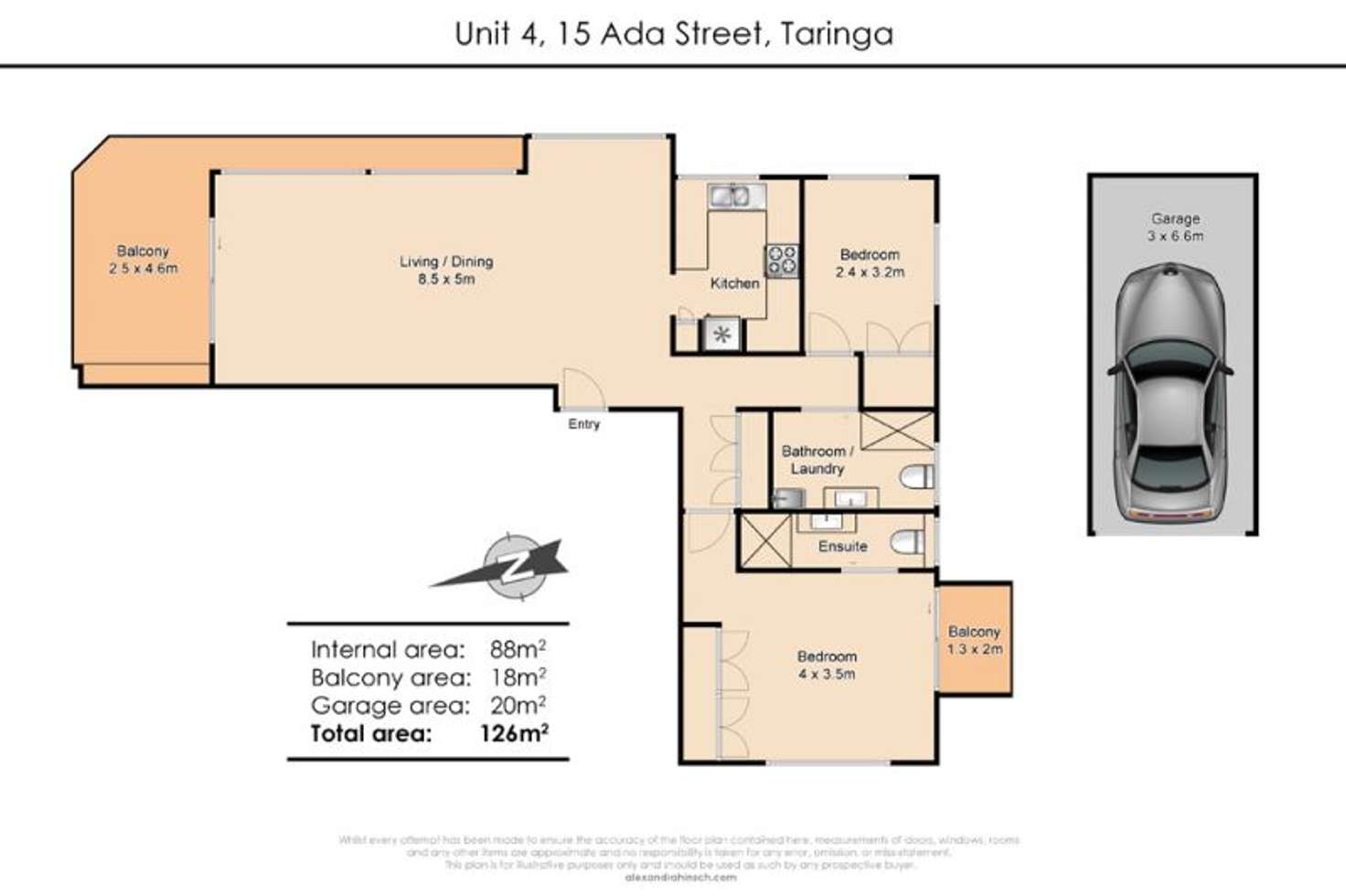 Floorplan of Homely unit listing, 4/15 Ada Street, Taringa QLD 4068