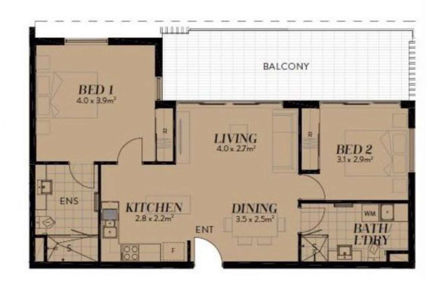 Floorplan of Homely apartment listing, 17/362 Charles Street, North Perth WA 6006