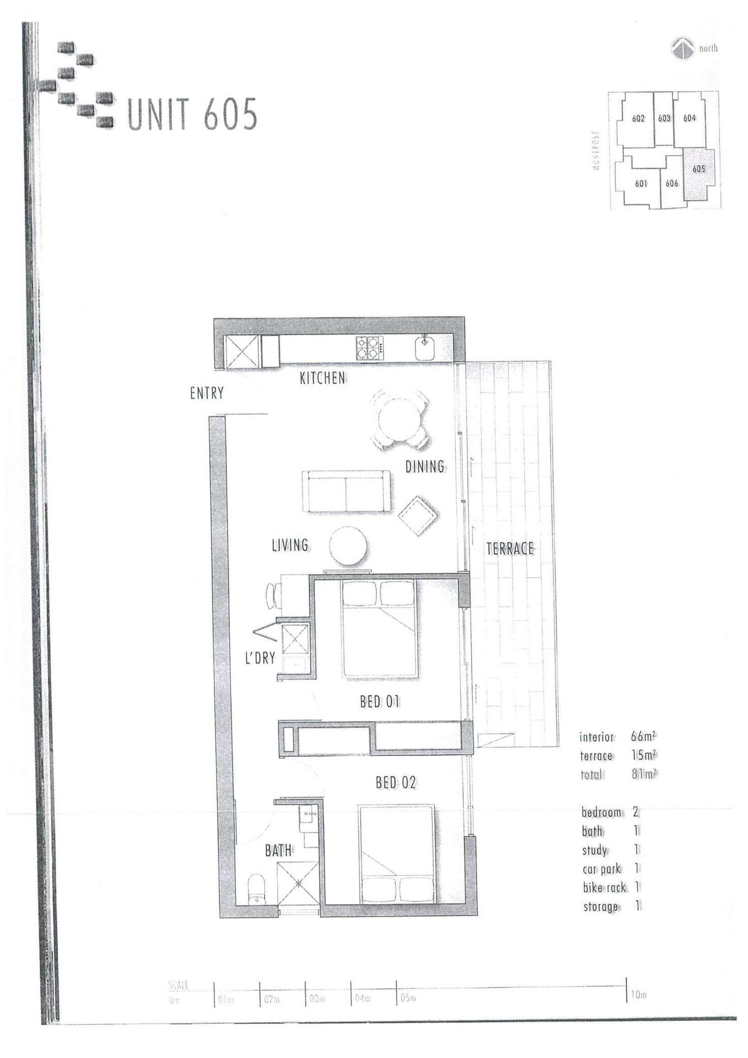 Floorplan of Homely apartment listing, 605/5-7 Montrose Street, Hawthorn East VIC 3123