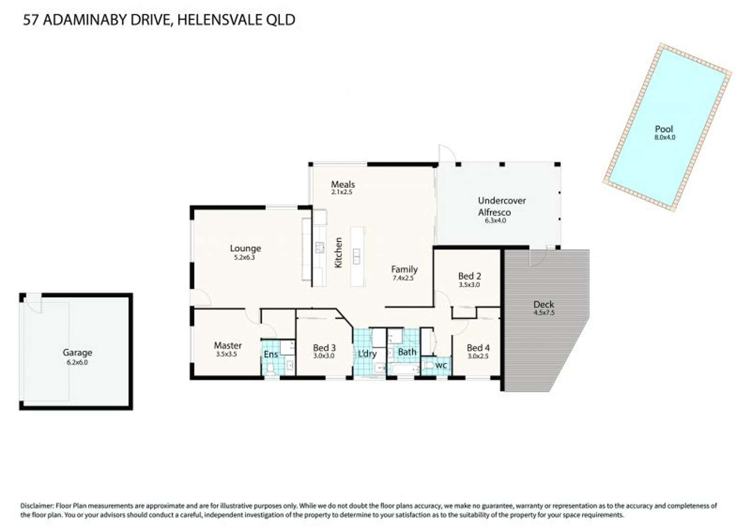 Floorplan of Homely house listing, 57 Adaminaby Drive, Helensvale QLD 4212