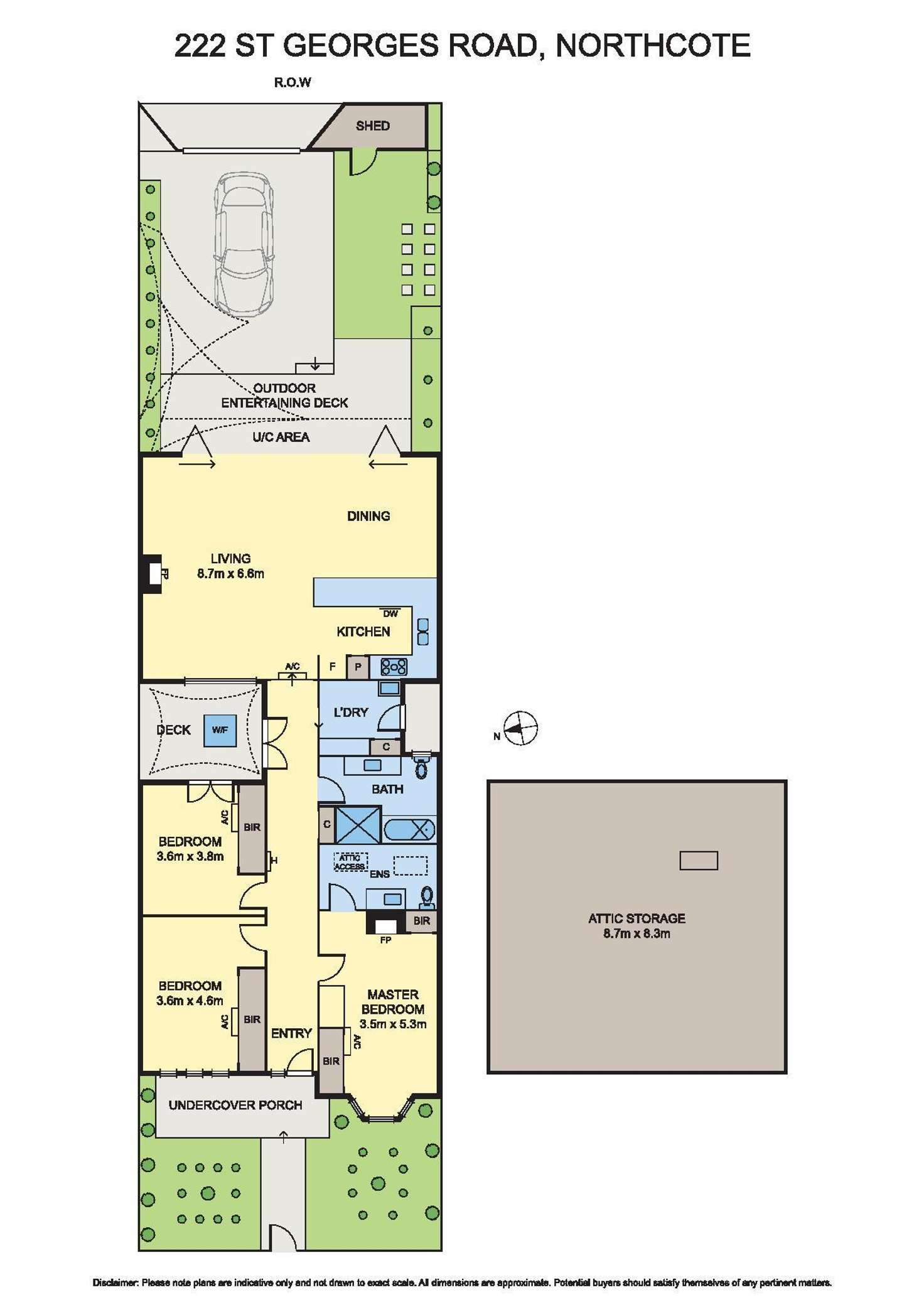 Floorplan of Homely house listing, 222 St Georges Road, Northcote VIC 3070