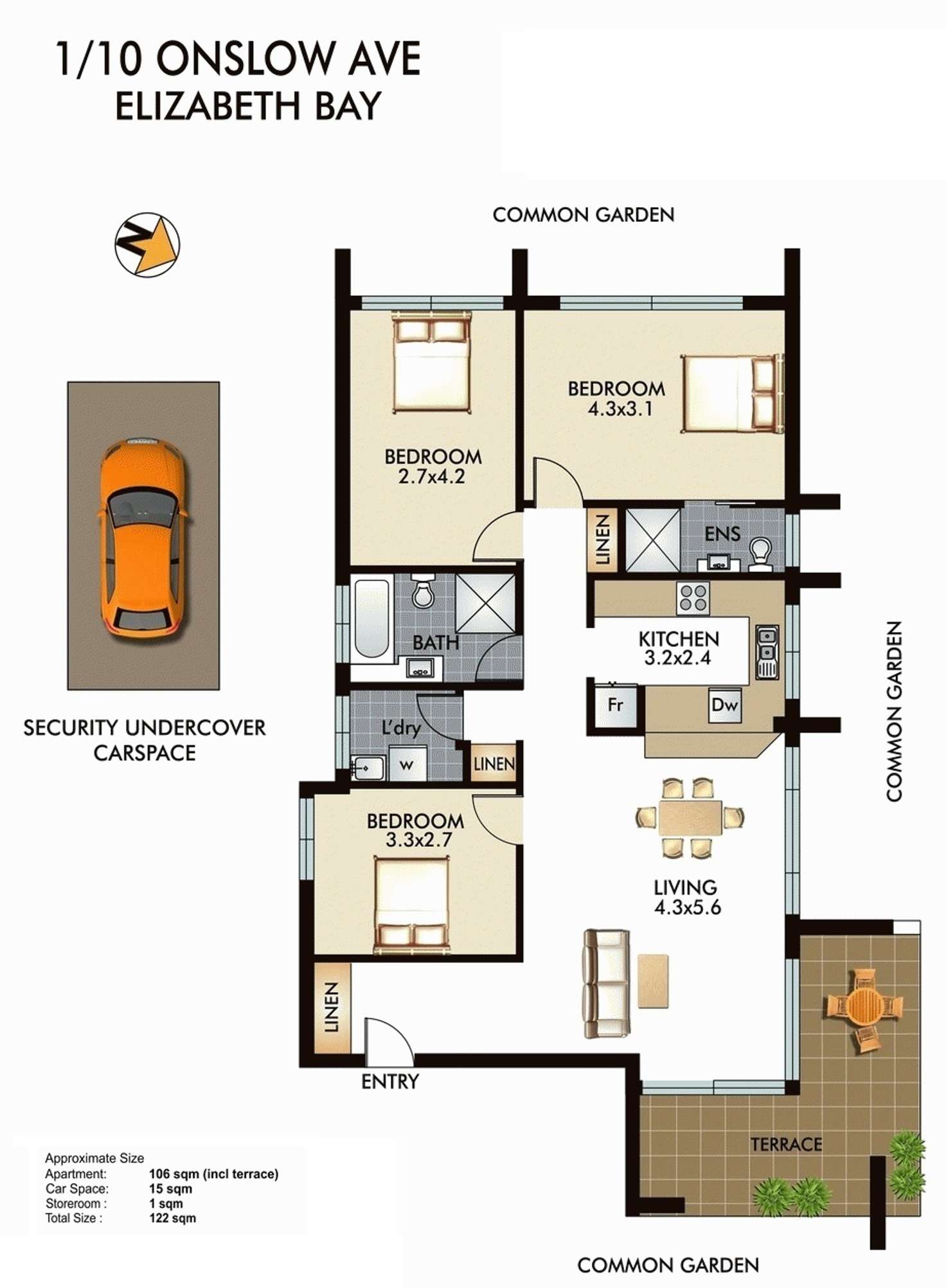 Floorplan of Homely apartment listing, 1/10 Onslow Avenue, Elizabeth Bay NSW 2011