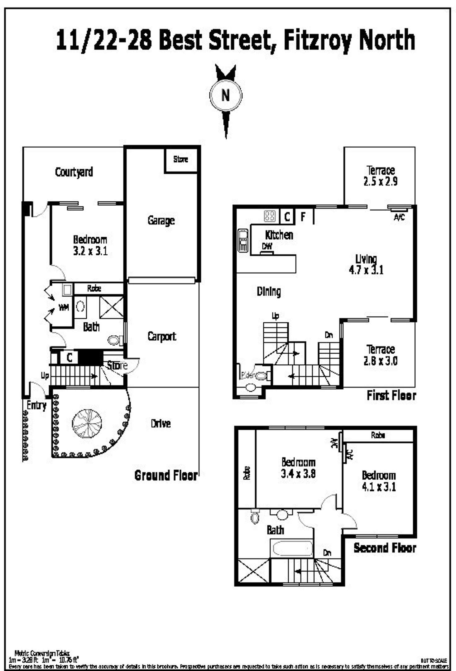 Floorplan of Homely townhouse listing, 11/22-28 Best Street, Fitzroy North VIC 3068