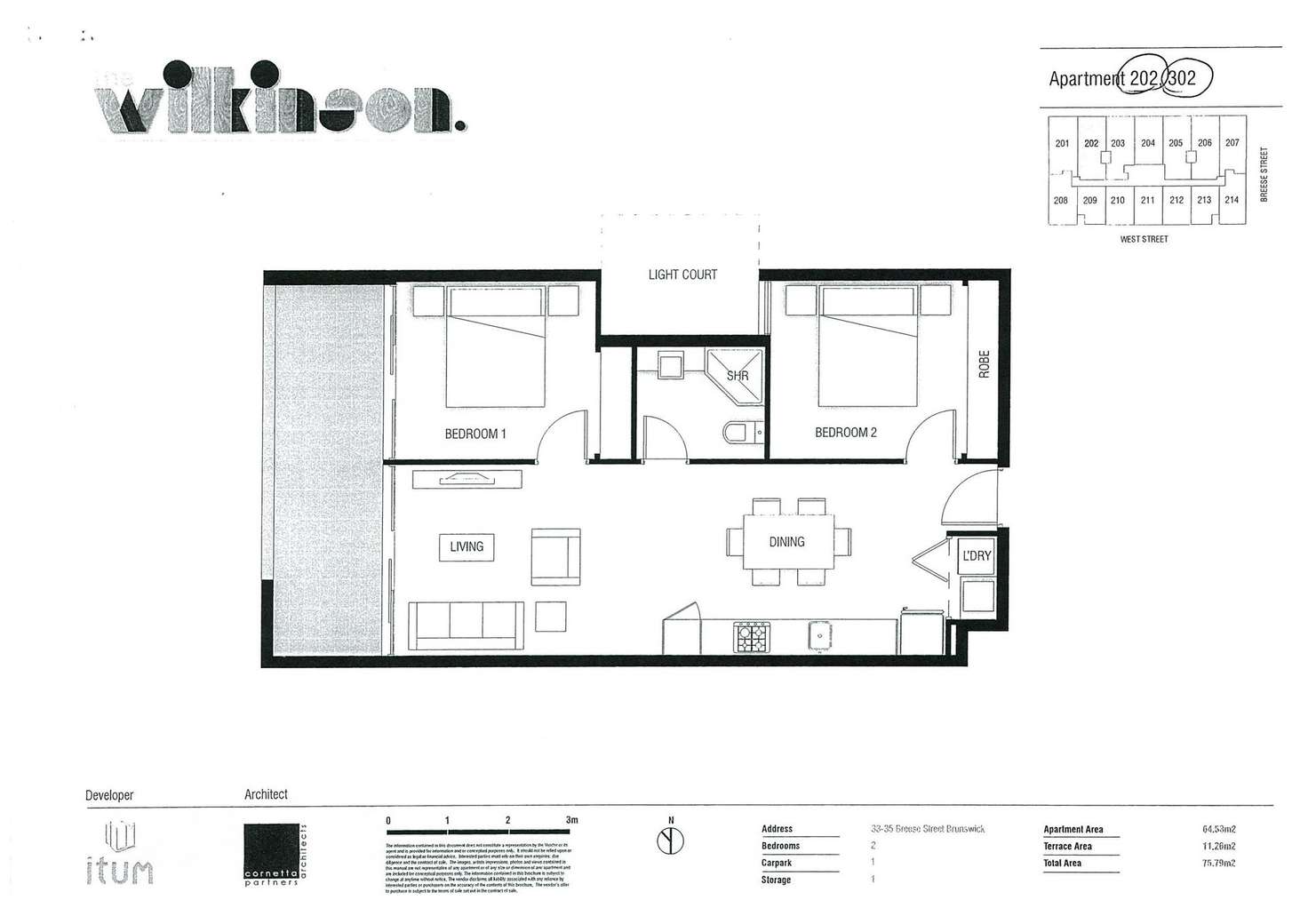 Floorplan of Homely apartment listing, 202/33-35 Breese Street, Brunswick VIC 3056