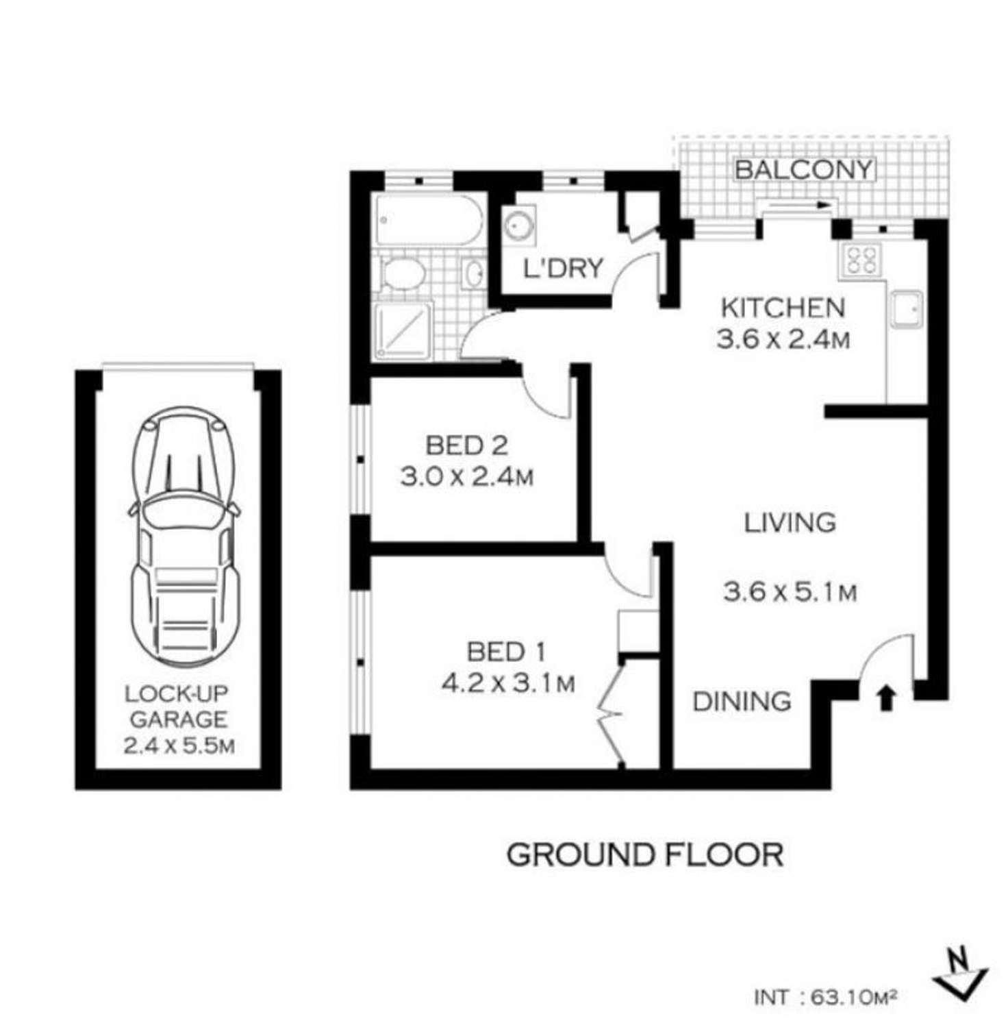 Floorplan of Homely unit listing, 1/12-14 Mary Street, Lidcombe NSW 2141