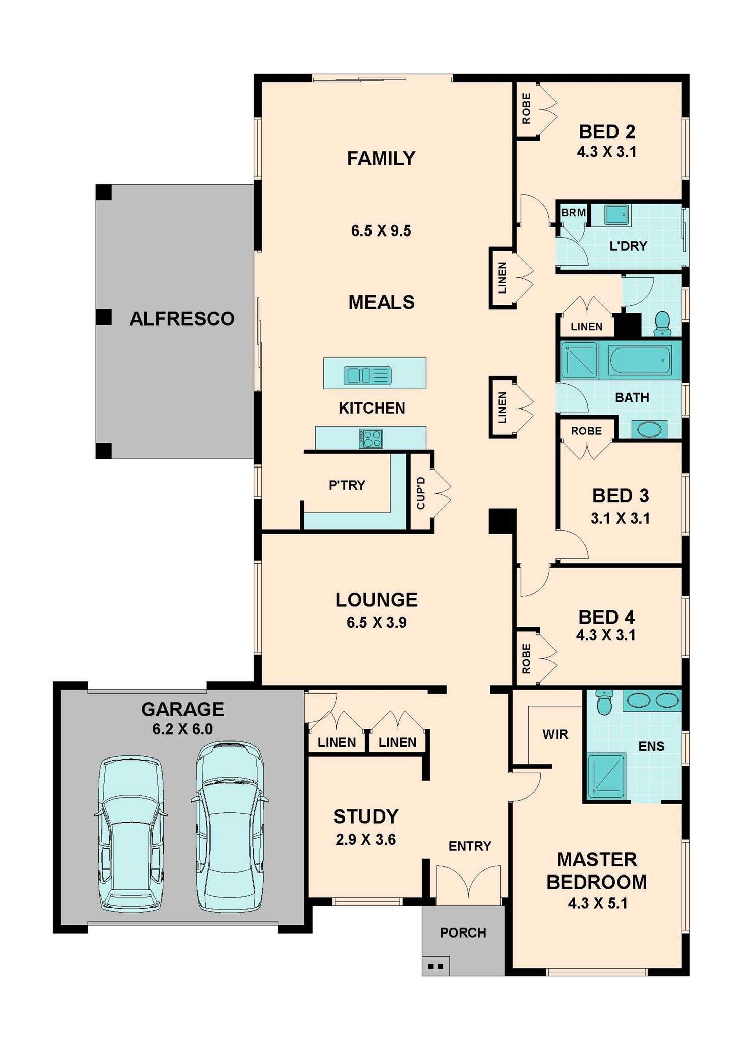 Floorplan of Homely house listing, 45 Lucknow Drive, Beveridge VIC 3753