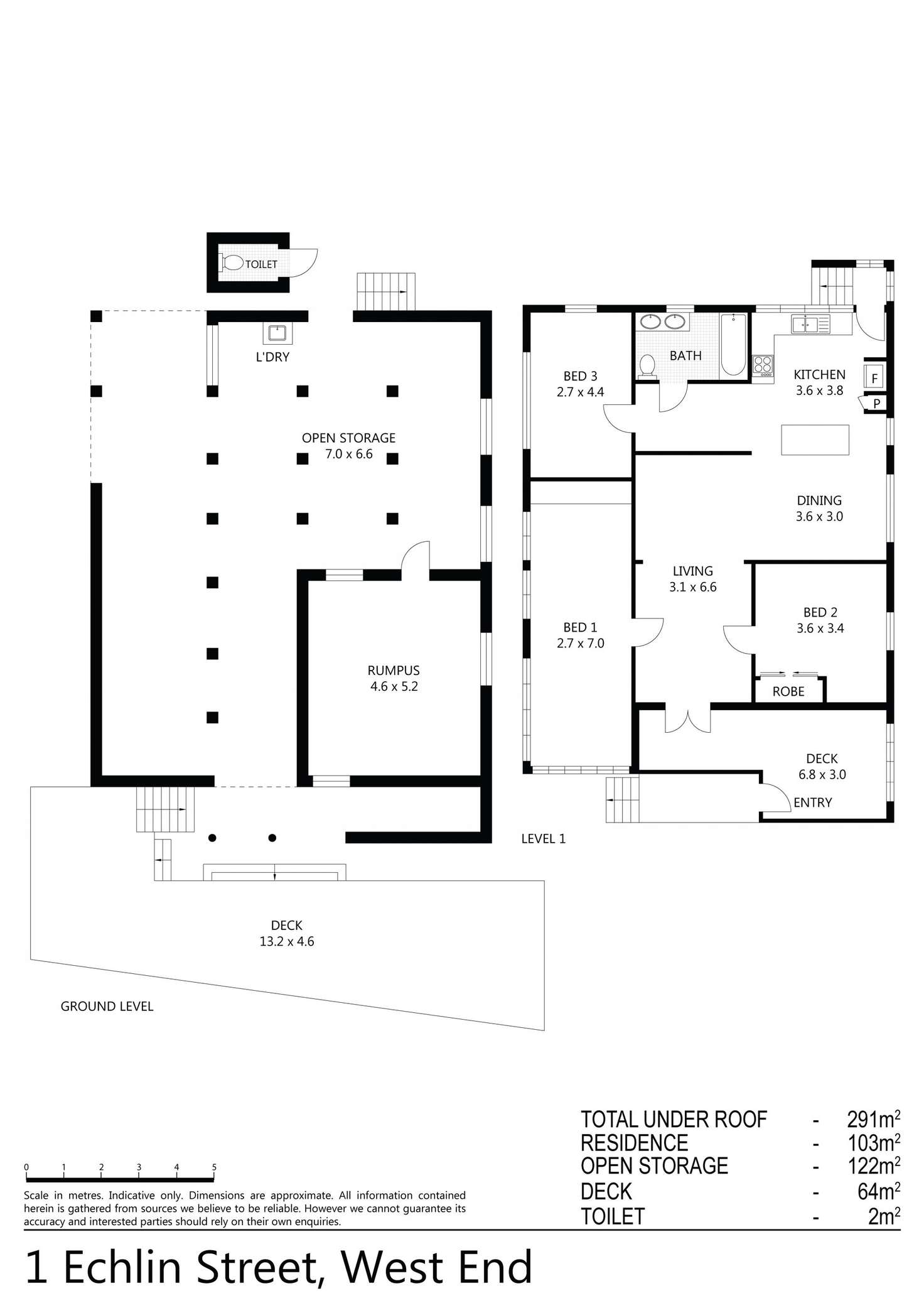 Floorplan of Homely house listing, 1 Echlin Street, West End QLD 4810