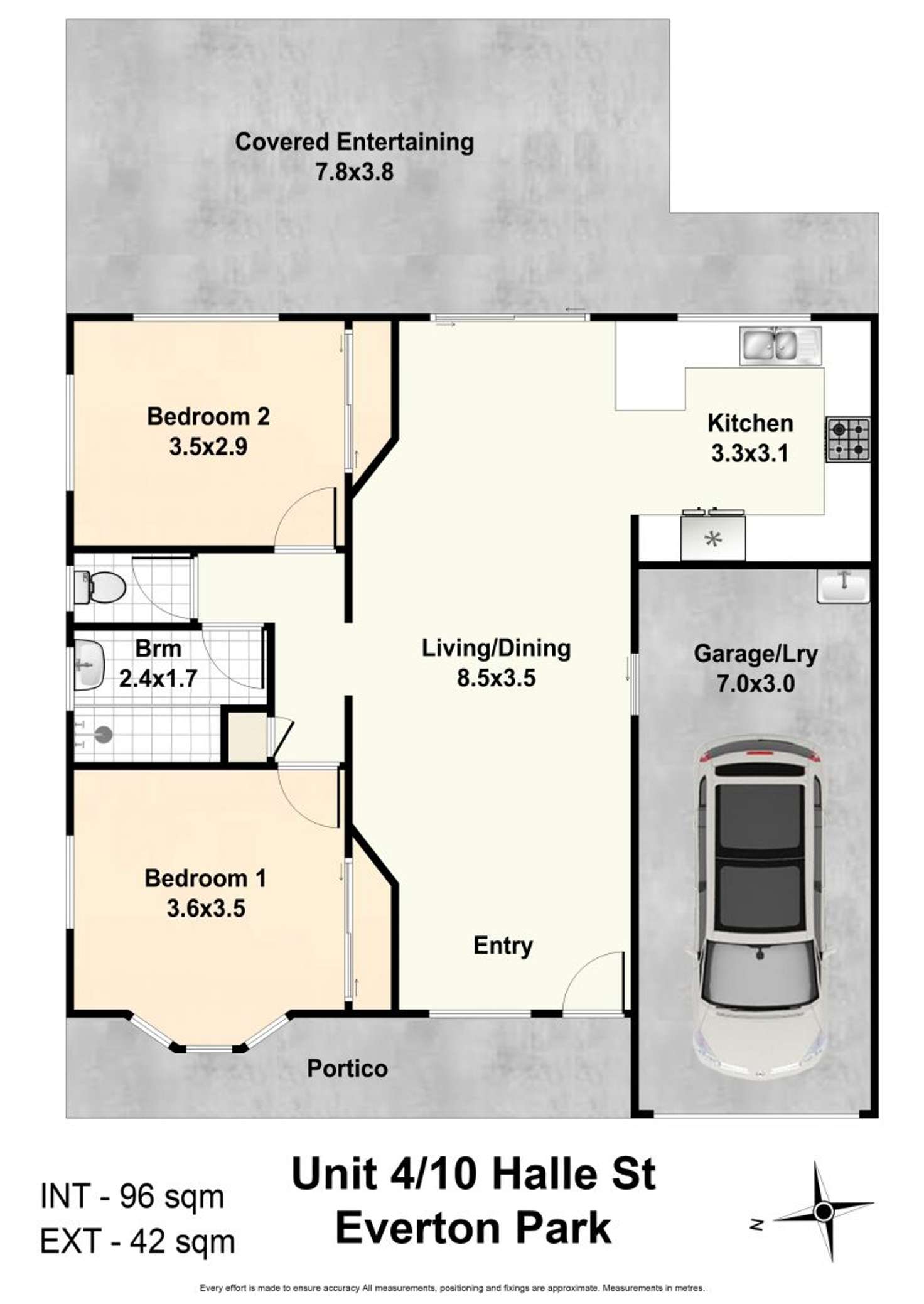 Floorplan of Homely villa listing, 4/10 Halle Street, Everton Park QLD 4053