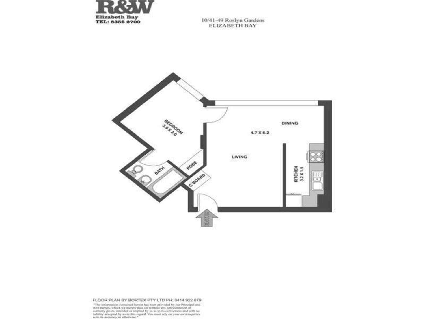 Floorplan of Homely apartment listing, 10/41-49 Roslyn Gardens, Elizabeth Bay NSW 2011