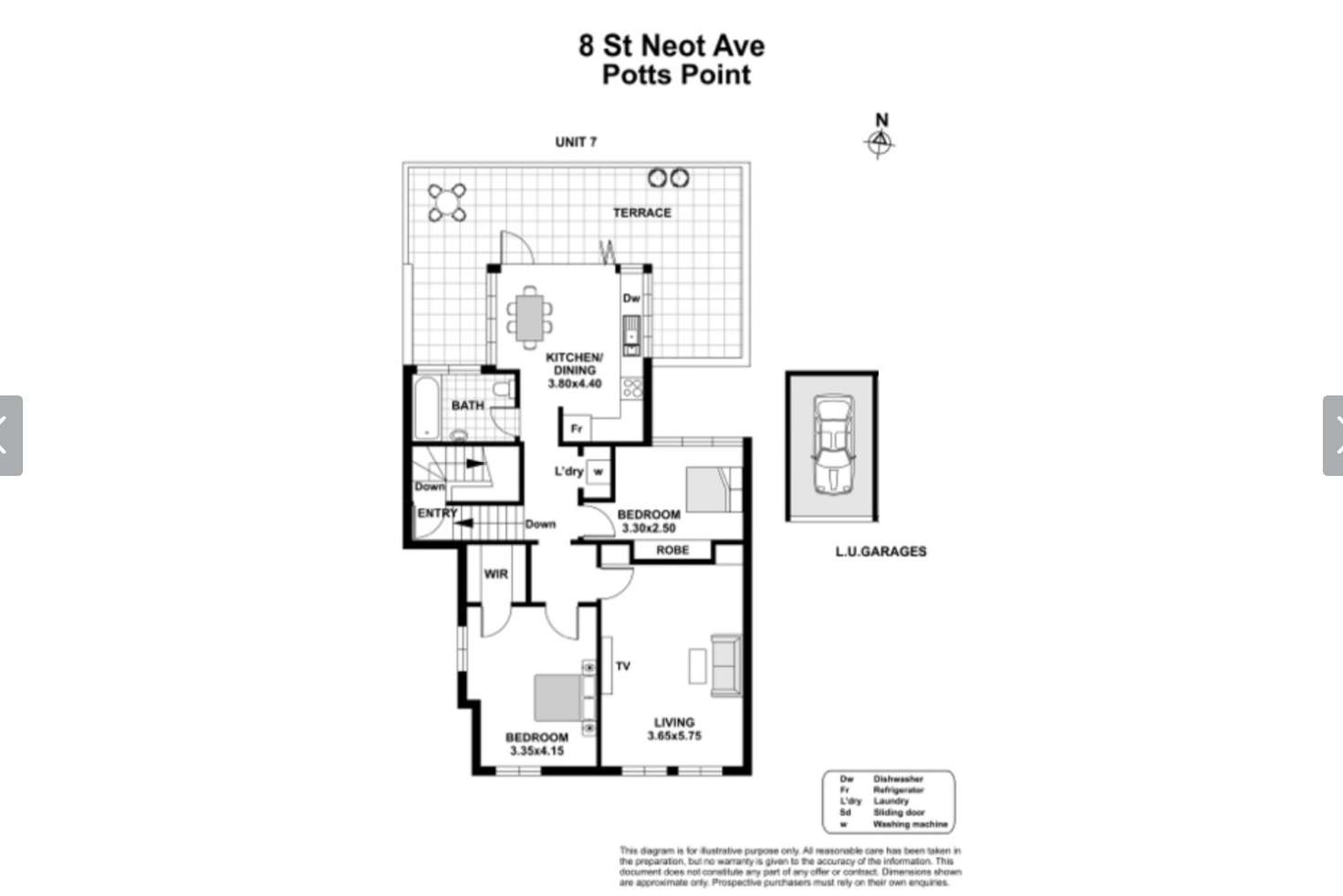 Floorplan of Homely apartment listing, 7/8 St Neot Avenue, Potts Point NSW 2011