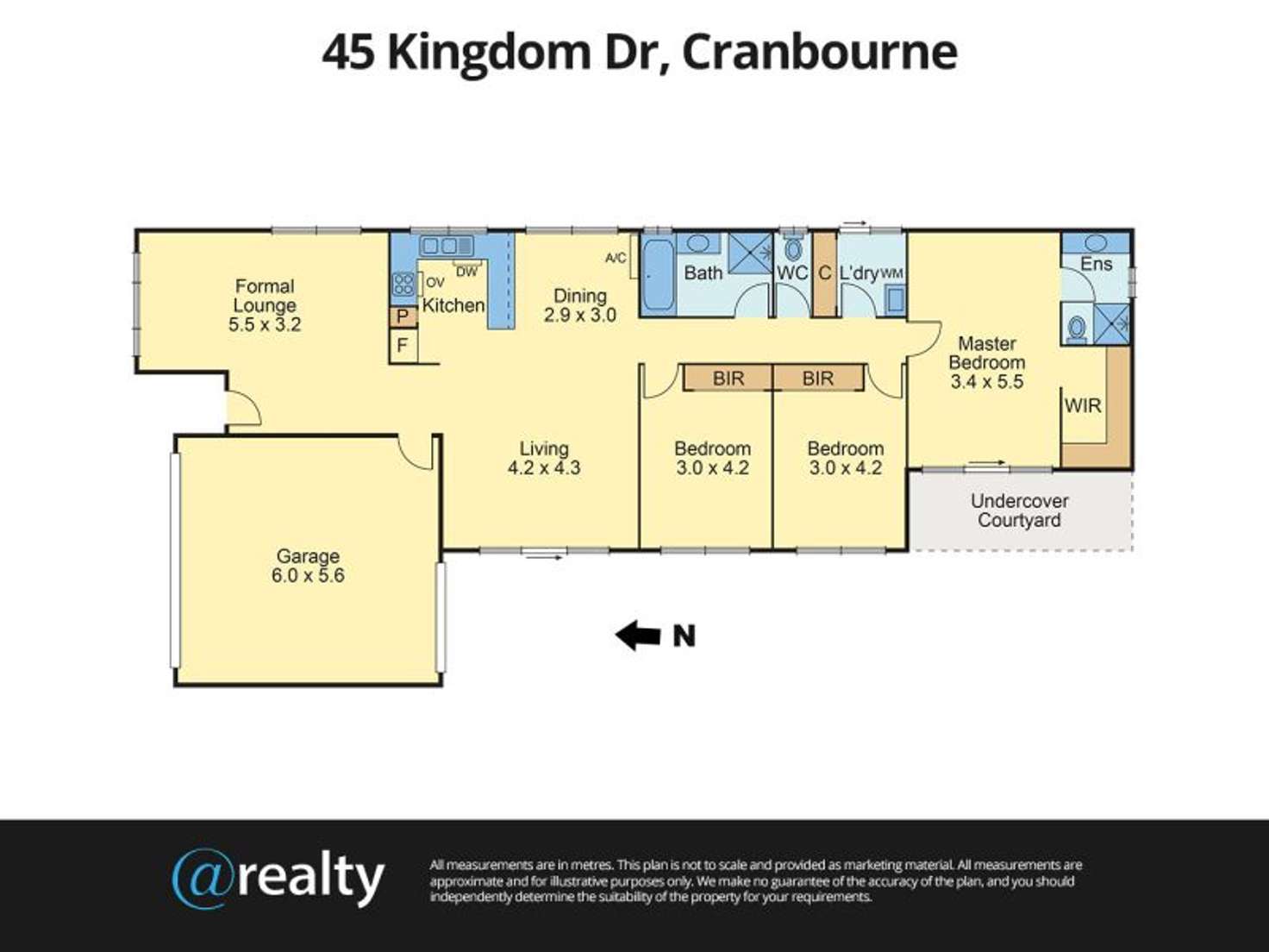 Floorplan of Homely house listing, 45 Kingdom Drive, Cranbourne VIC 3977