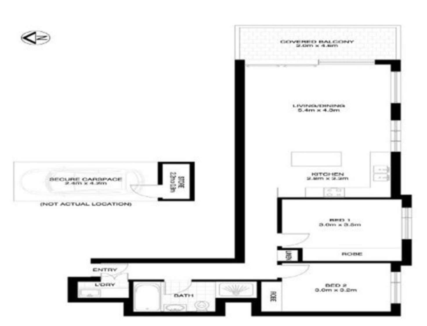 Floorplan of Homely unit listing, 8/1271-1273 Pittwater Road, Narrabeen NSW 2101