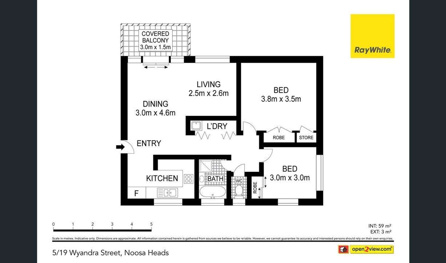 Floorplan of Homely unit listing, 5/19 Wyandra Steet, Noosa Heads QLD 4567