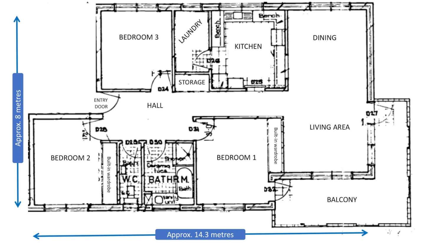 Floorplan of Homely apartment listing, 3/161 Hampden road, Abbotsford NSW 2046