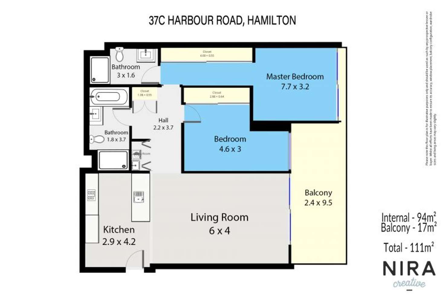 Floorplan of Homely apartment listing, 4135/37C Harbour Road, Hamilton QLD 4007