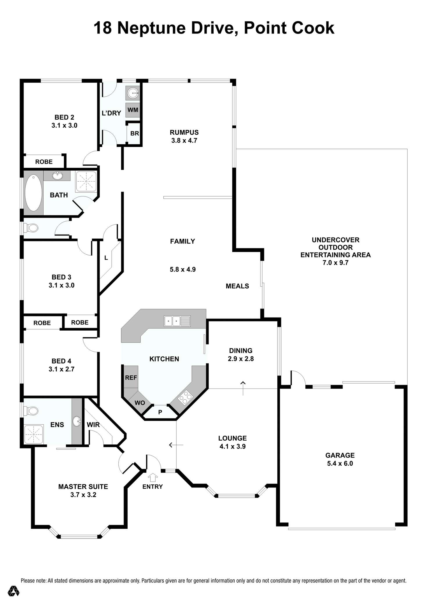 Floorplan of Homely house listing, 18 Neptune Drive, Point Cook VIC 3030