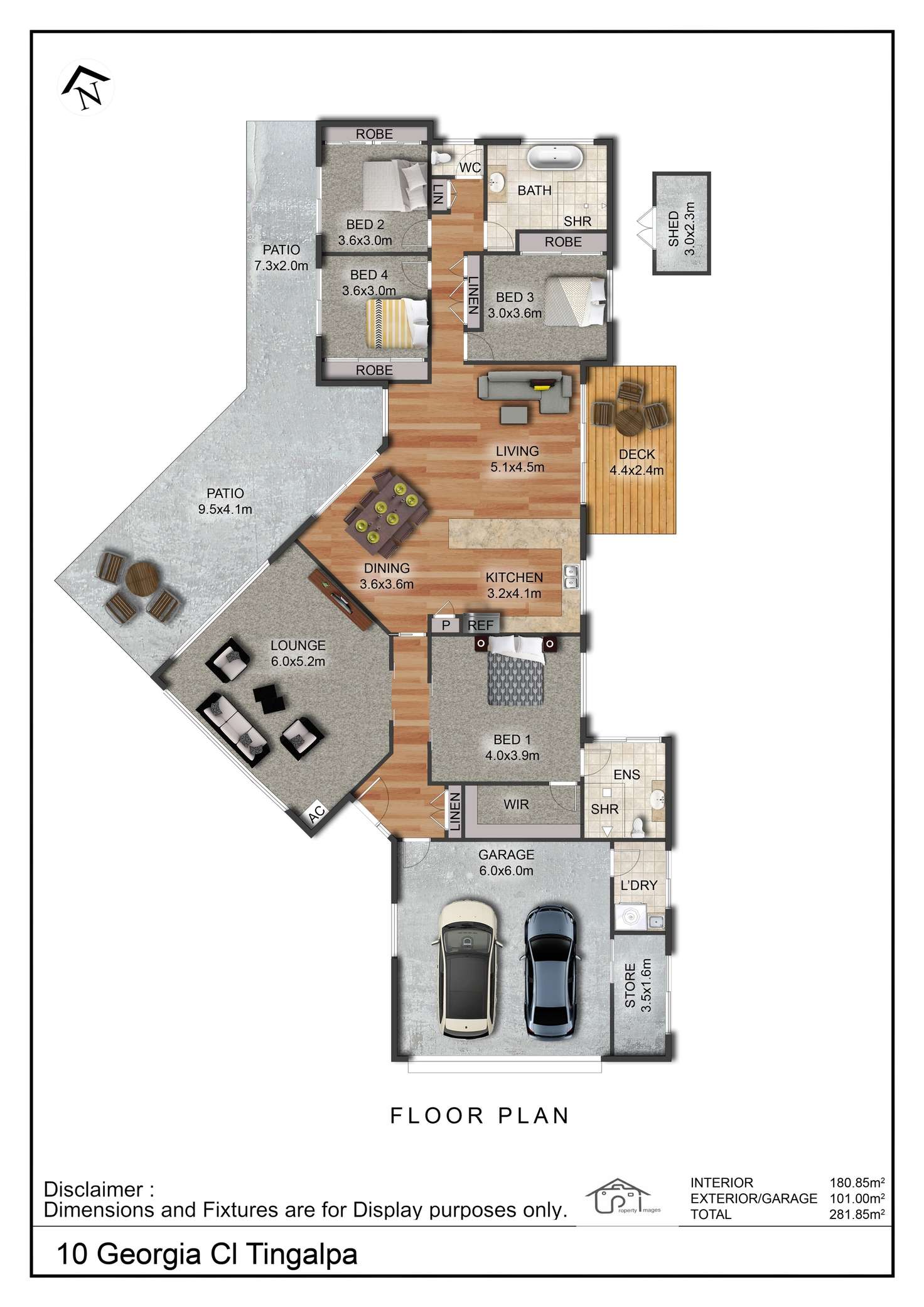 Floorplan of Homely house listing, 10 Georgia Close, Tingalpa QLD 4173