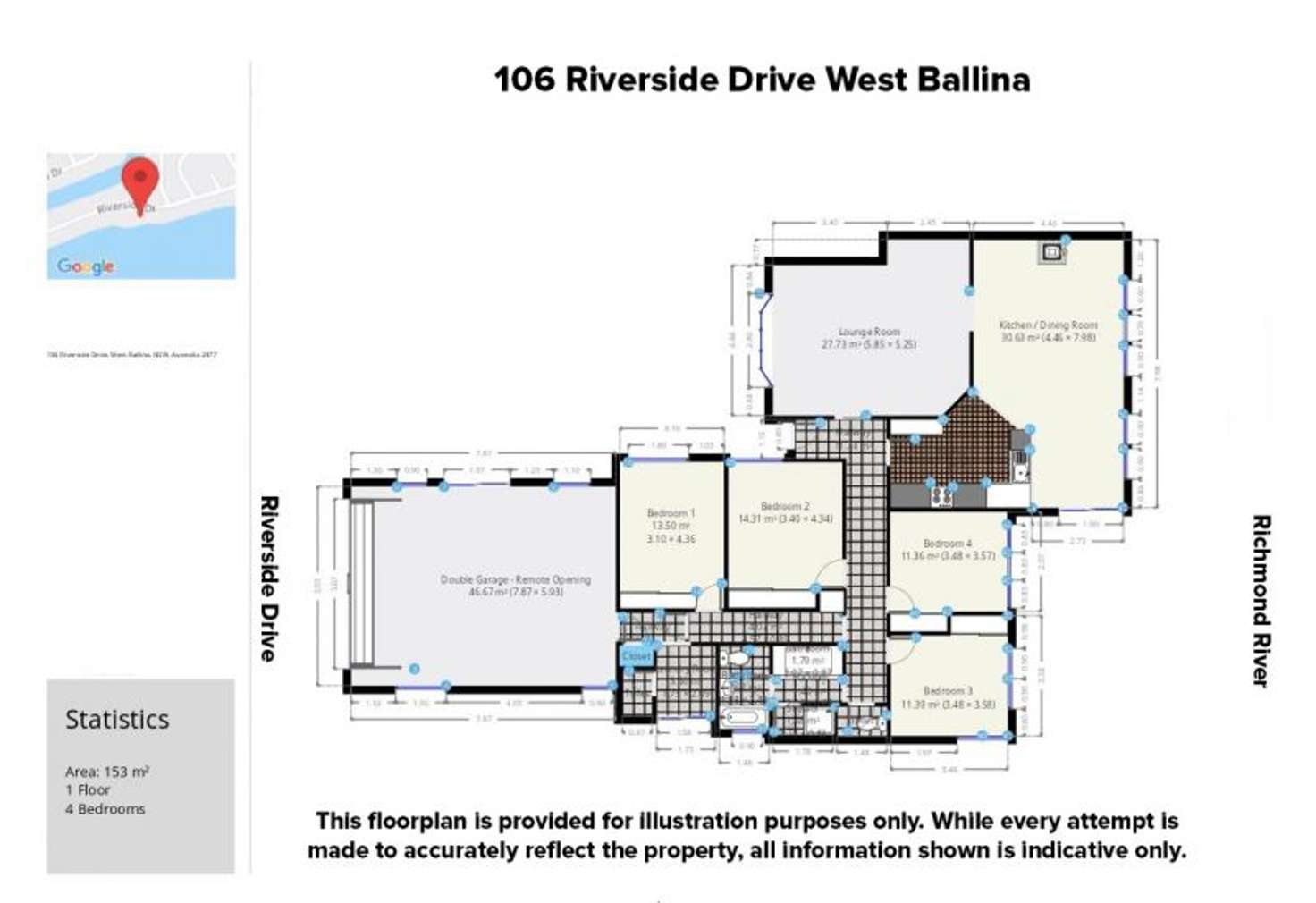 Floorplan of Homely house listing, 106 Riverside Drive, West Ballina NSW 2478