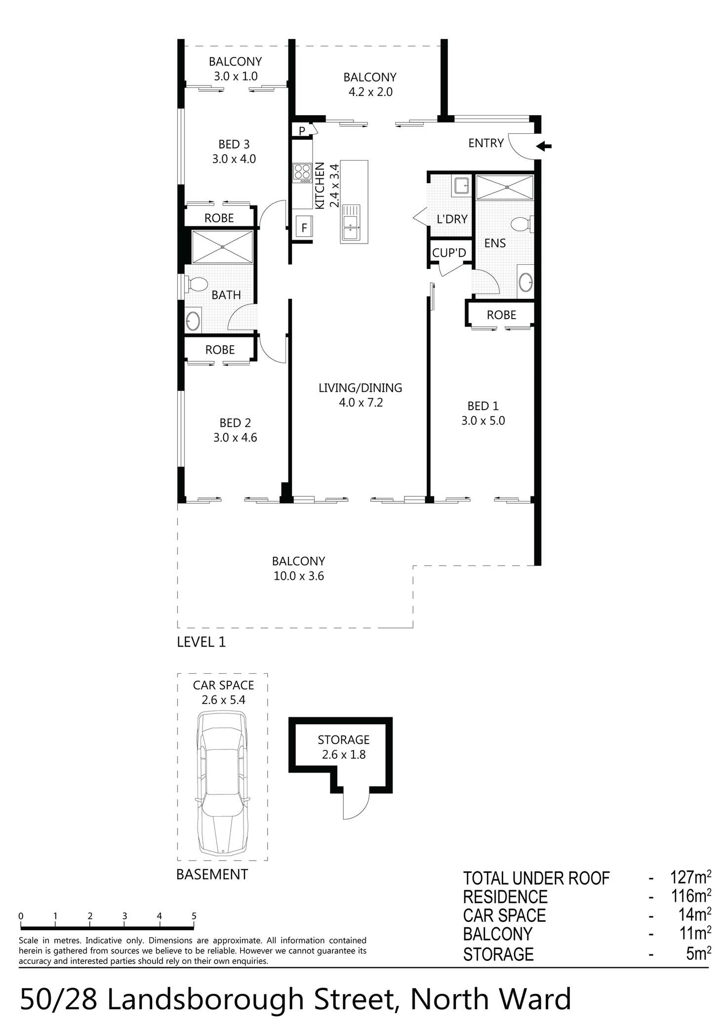 Floorplan of Homely unit listing, 50/28 Landsborough Street, North Ward QLD 4810