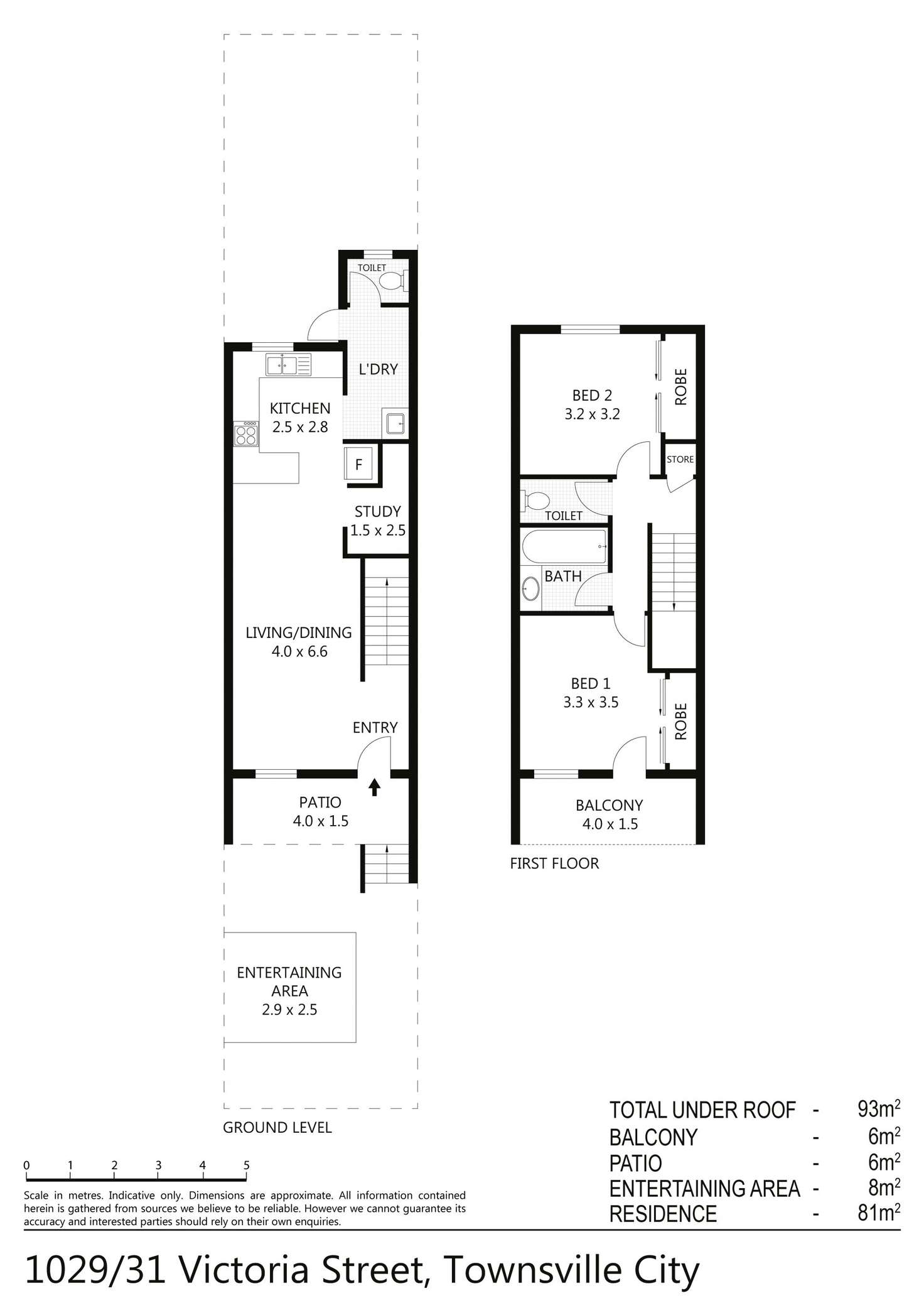 Floorplan of Homely townhouse listing, 10/29-33 Victoria Street, North Ward QLD 4810