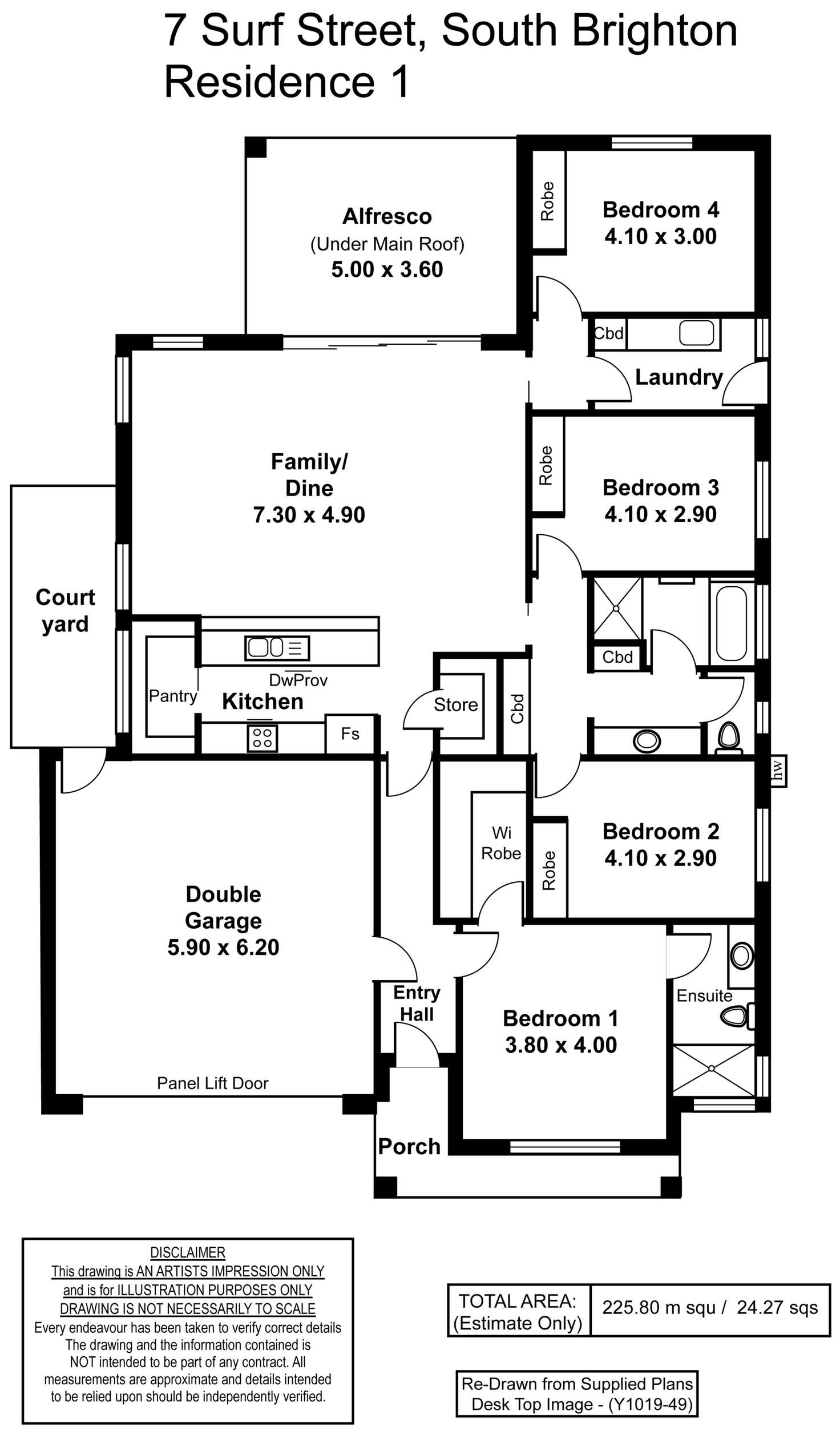 Floorplan of Homely house listing, 7 Surf Street, South Brighton SA 5048