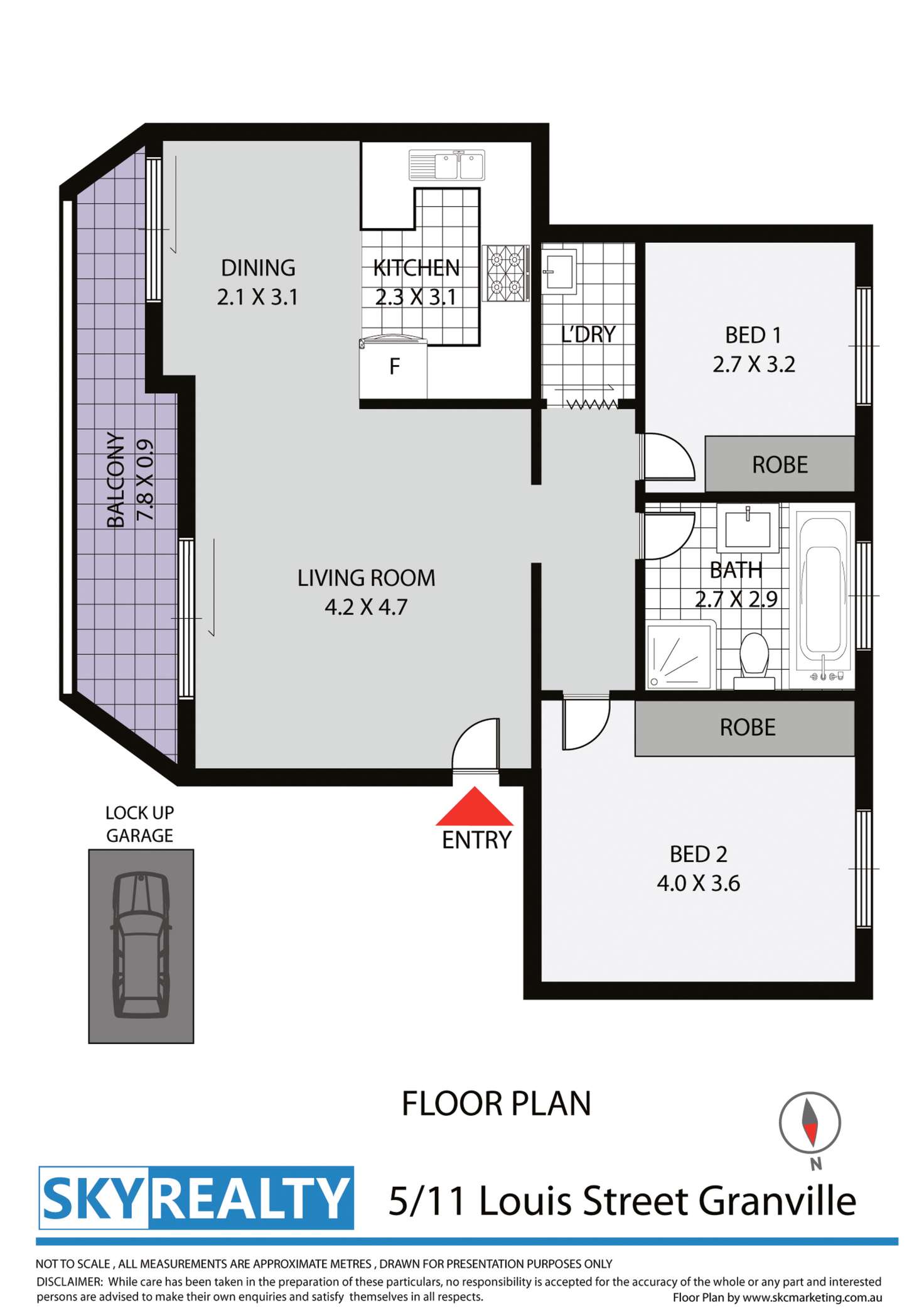 Floorplan of Homely unit listing, 5/11 Louis Street, Granville NSW 2142