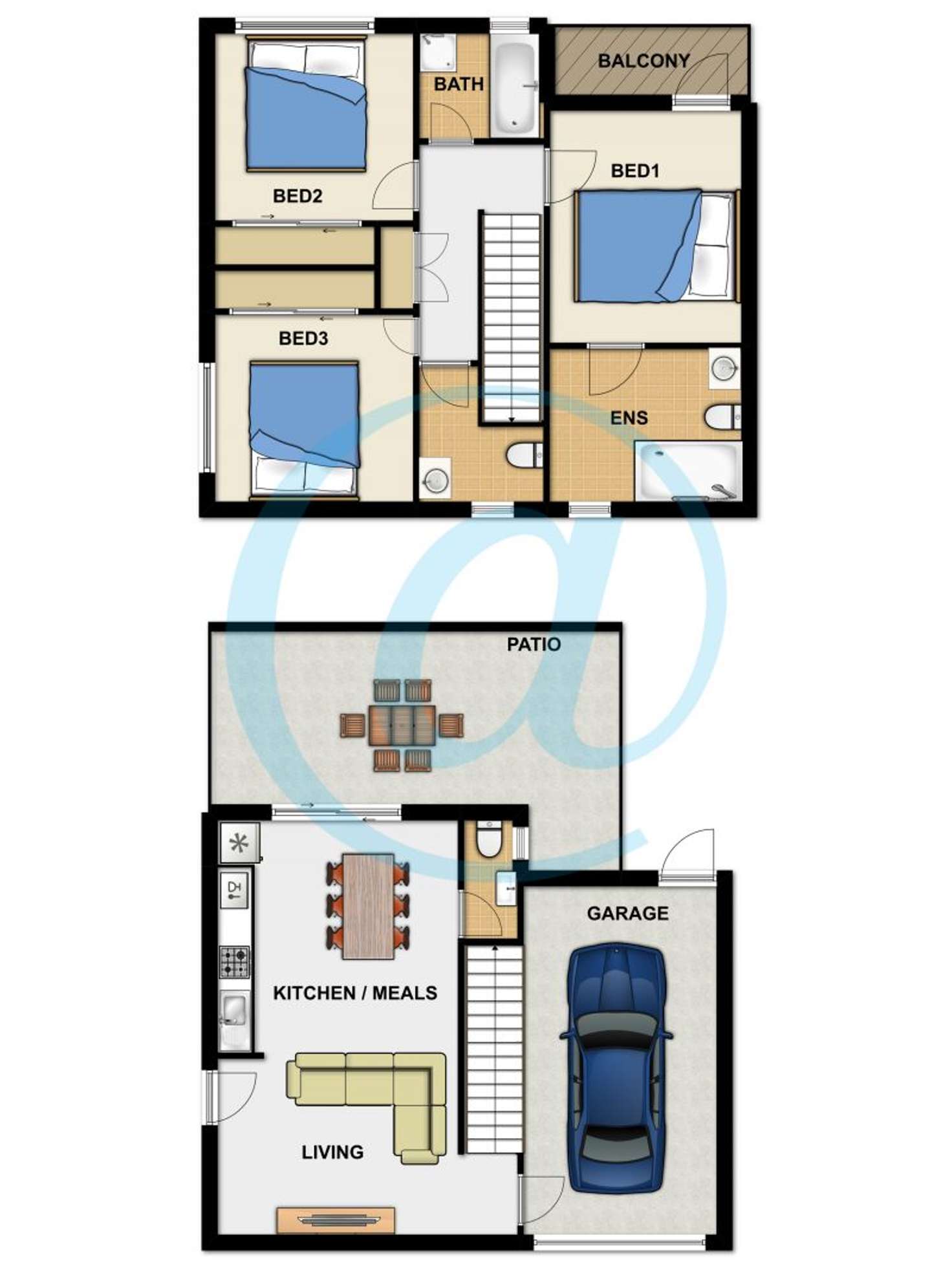 Floorplan of Homely townhouse listing, 6/4 Ebury Street, Acacia Ridge QLD 4110