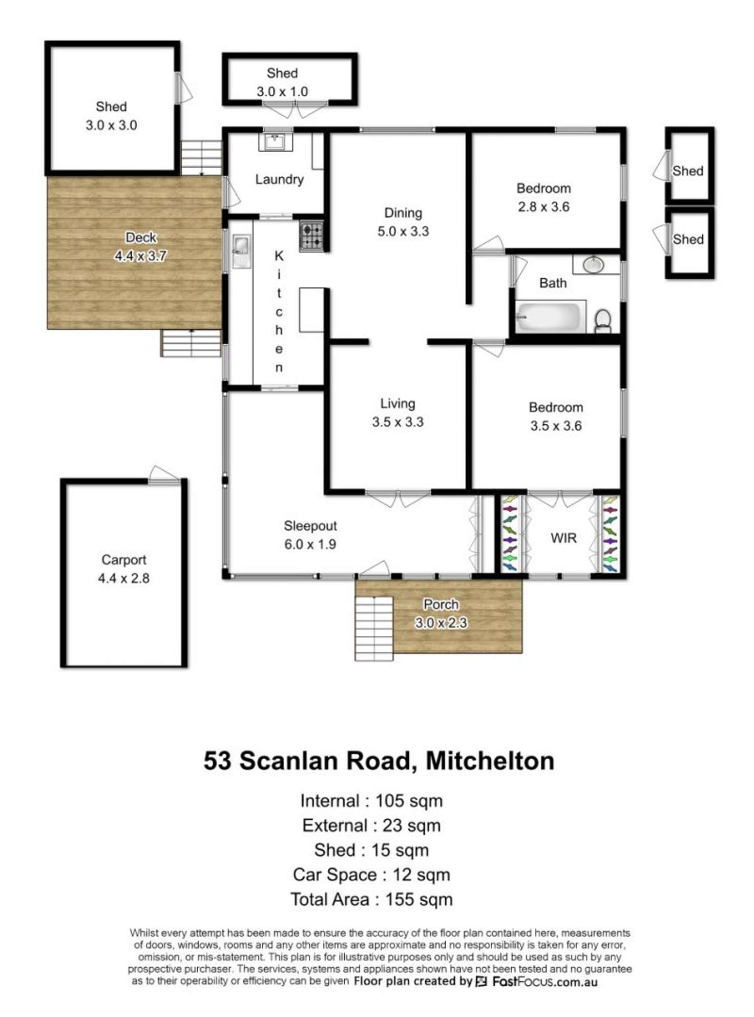 Floorplan of Homely house listing, 53 Scanlan Rd, Mitchelton QLD 4053