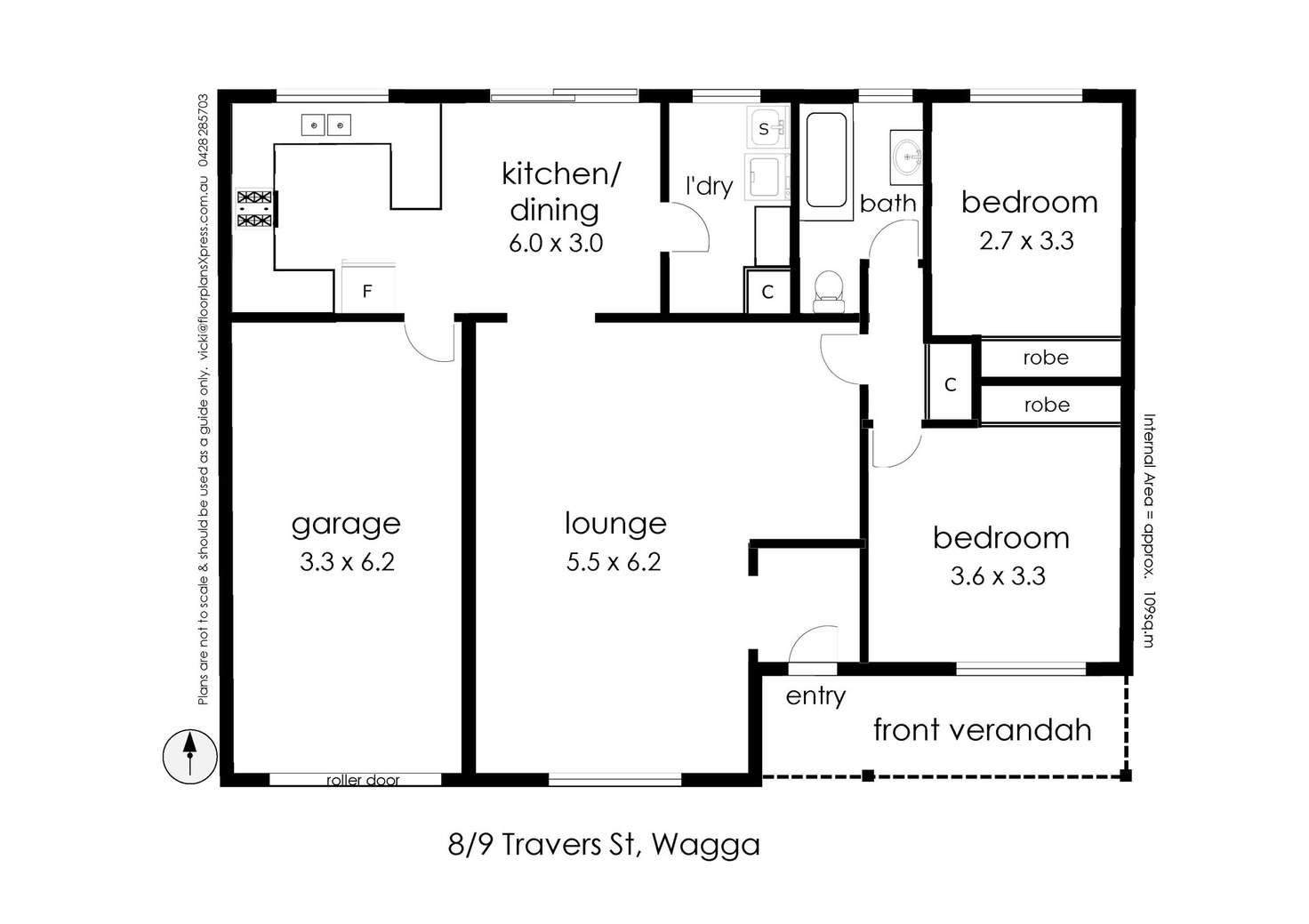 Floorplan of Homely unit listing, 8/9 Travers Street, Wagga Wagga NSW 2650