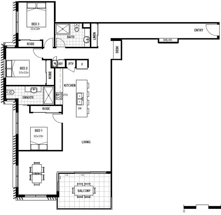 Floorplan of Homely unit listing, 9/26-28 Picnic Point Esplanade, Maroochydore QLD 4558