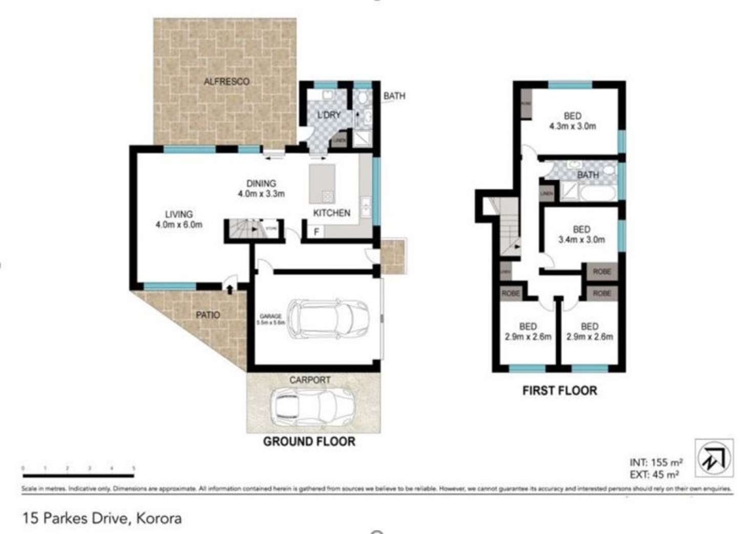 Floorplan of Homely house listing, 15 Parkes Drive, Korora NSW 2450