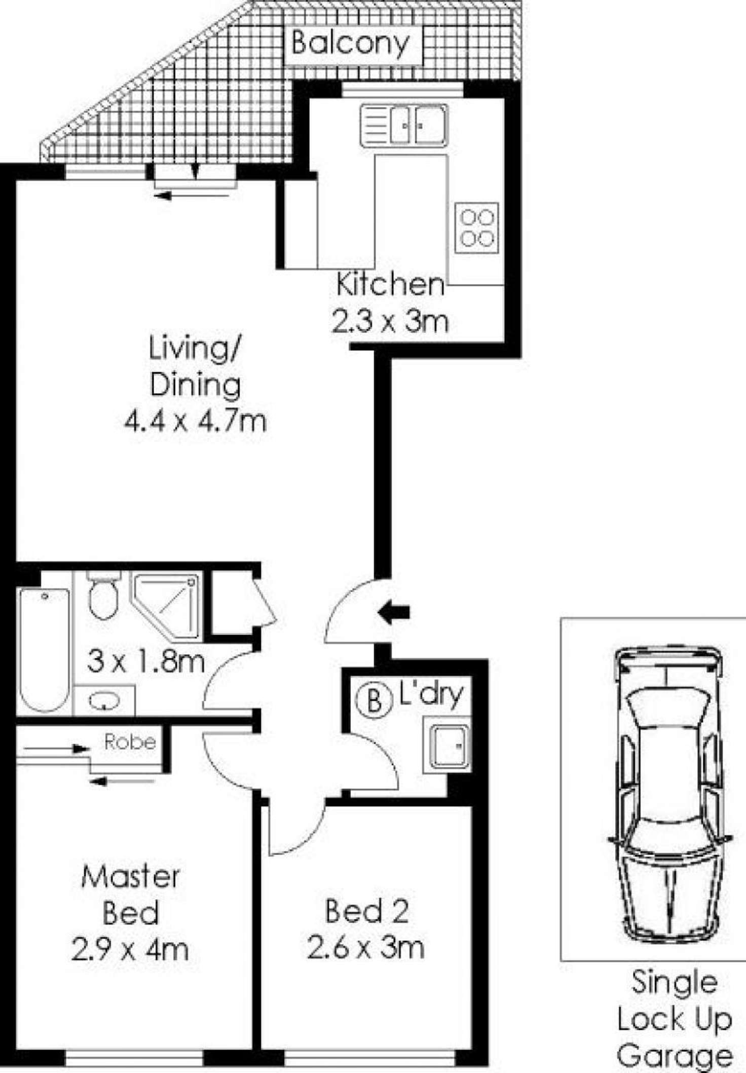 Floorplan of Homely apartment listing, 6/4 Goodlet Street, Surry Hills NSW 2010