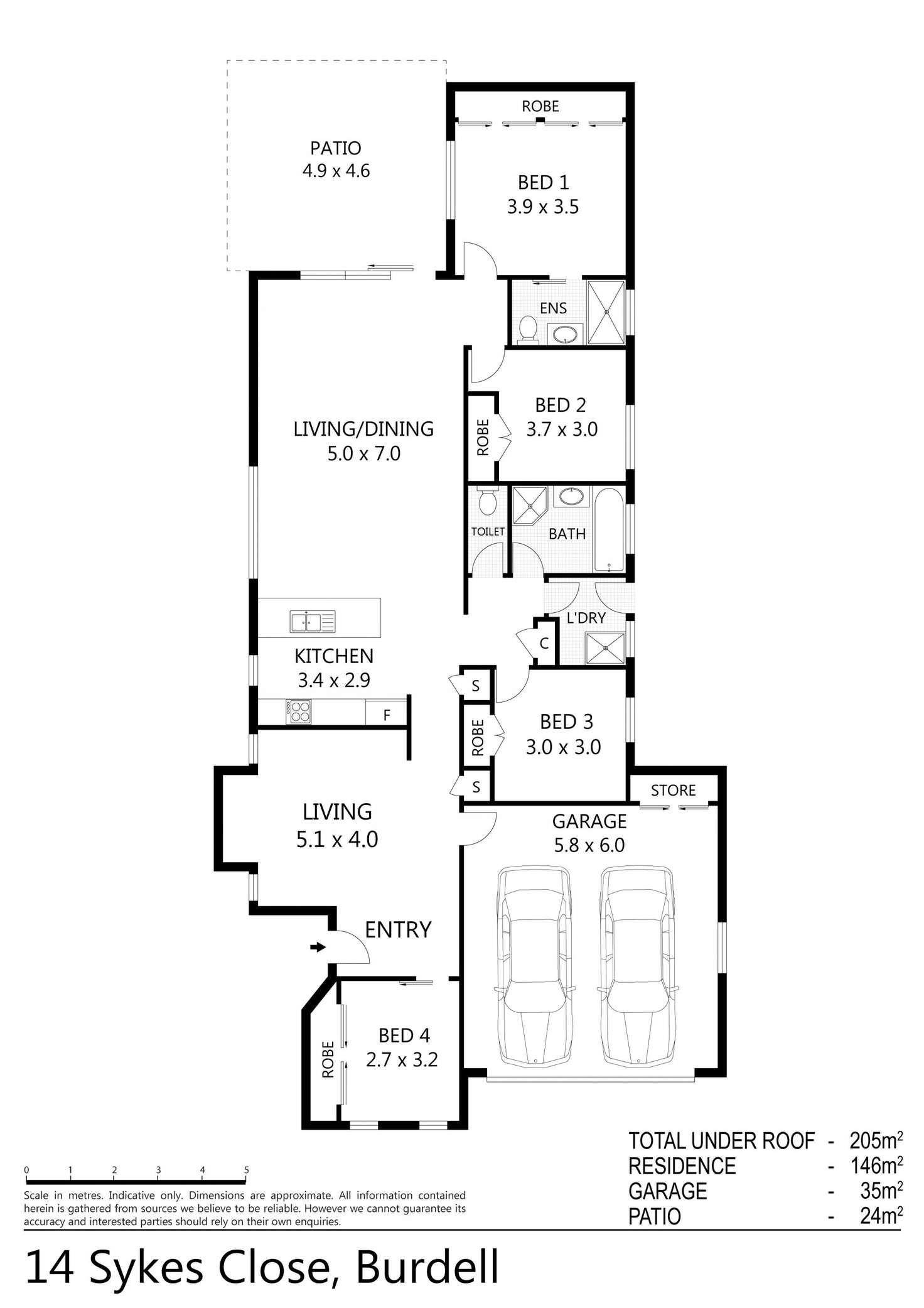 Floorplan of Homely house listing, 14 Sykes Close, Burdell QLD 4818