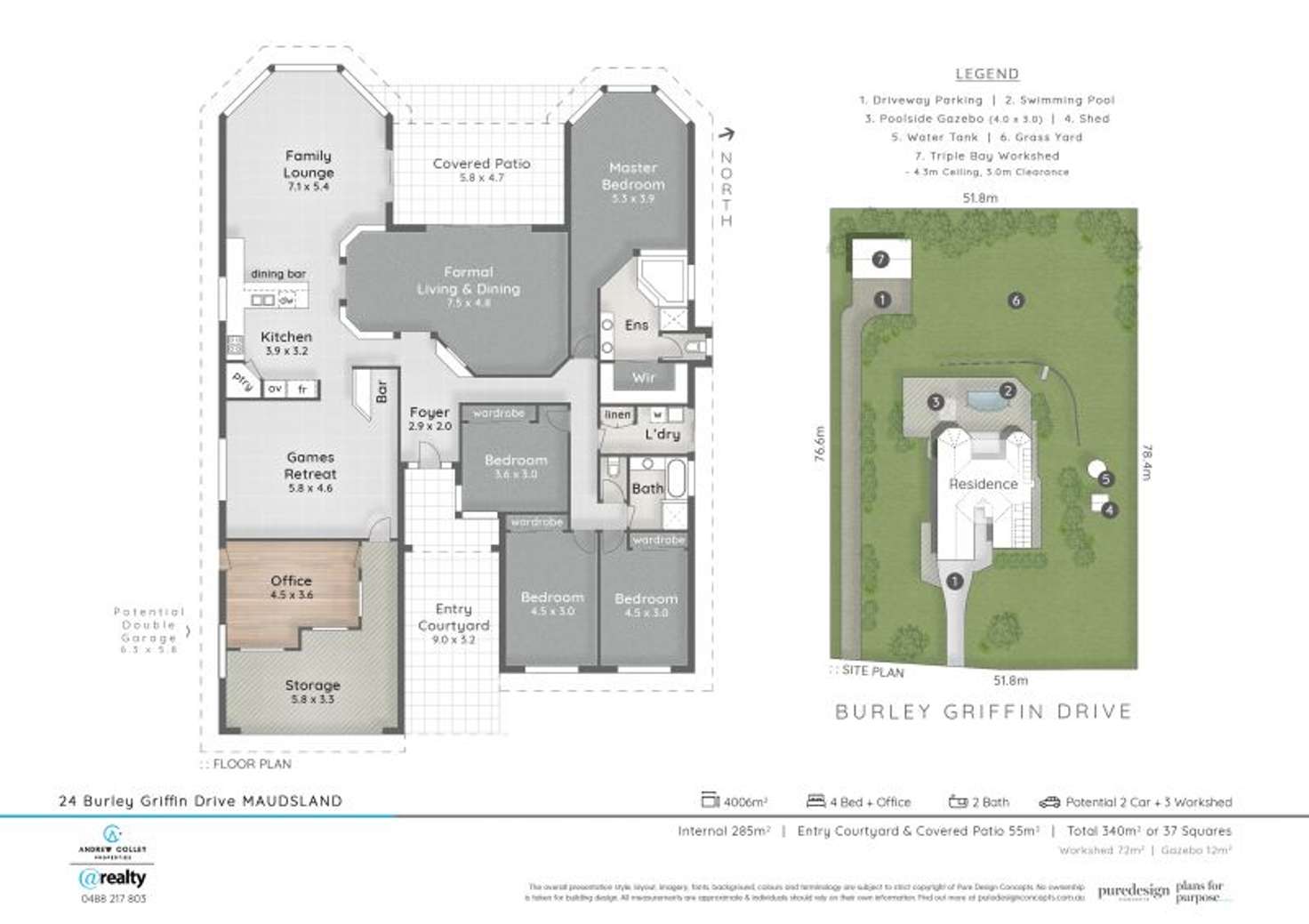Floorplan of Homely house listing, 24 Burley Griffin Drive, Maudsland QLD 4210