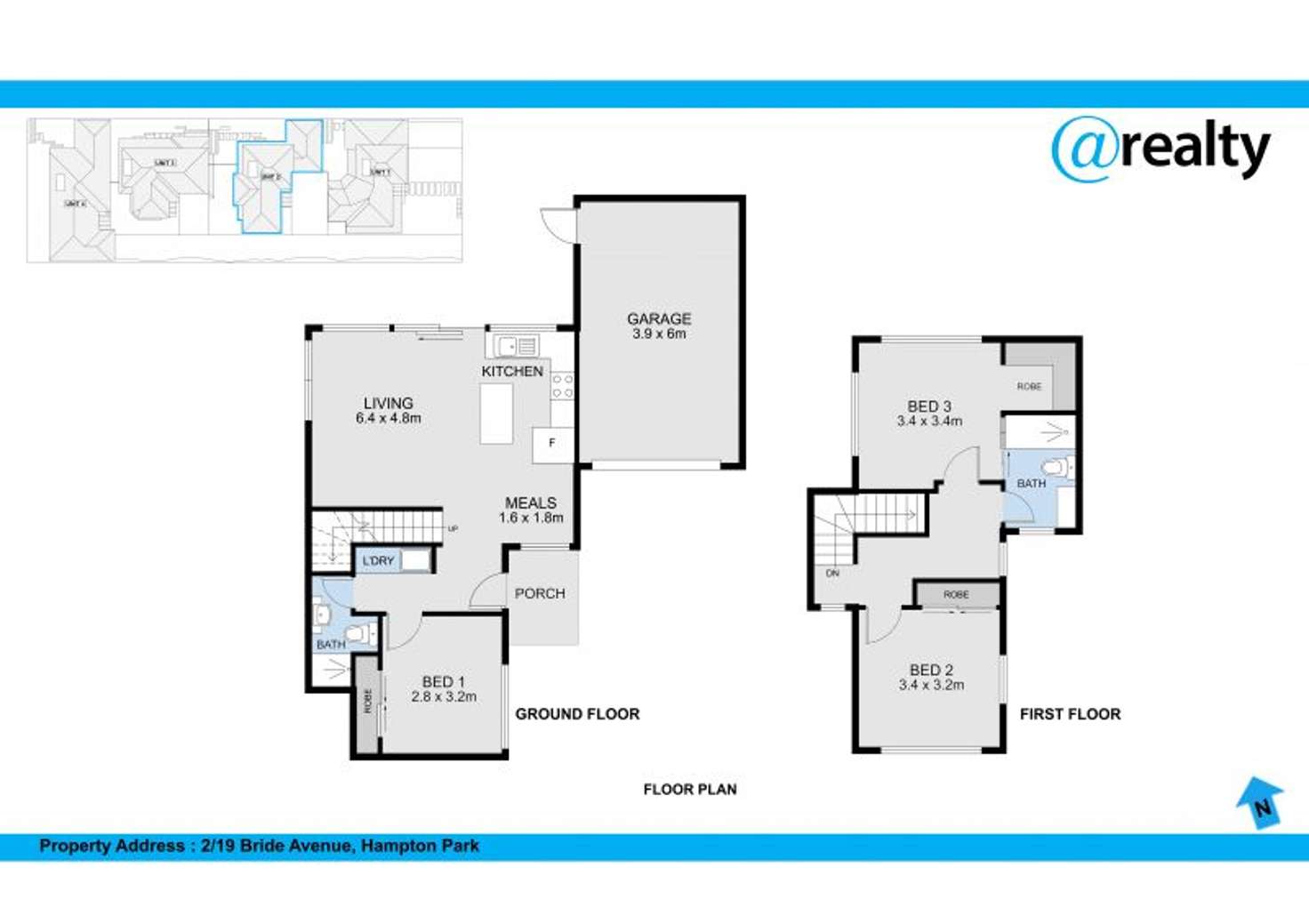 Floorplan of Homely townhouse listing, 2/19 Bride Avenue, Hampton Park VIC 3976