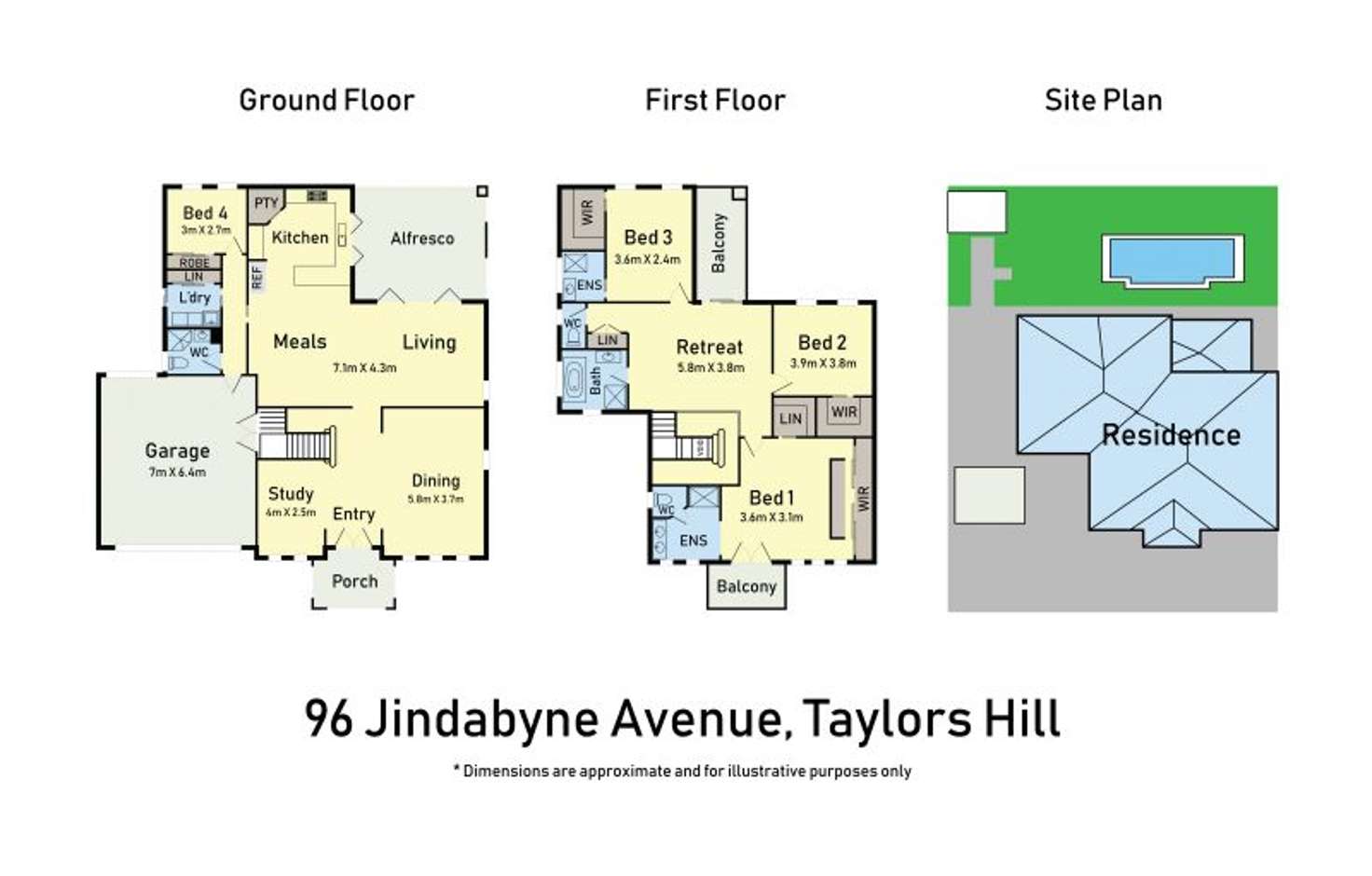 Floorplan of Homely house listing, 96 Jindabyne Avenue, Taylors Hill VIC 3037