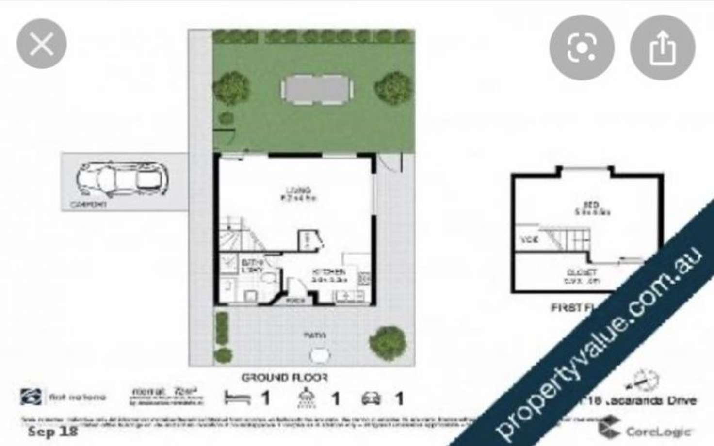 Floorplan of Homely townhouse listing, 1/18-20 Jacaranda Drive, Byron Bay NSW 2481