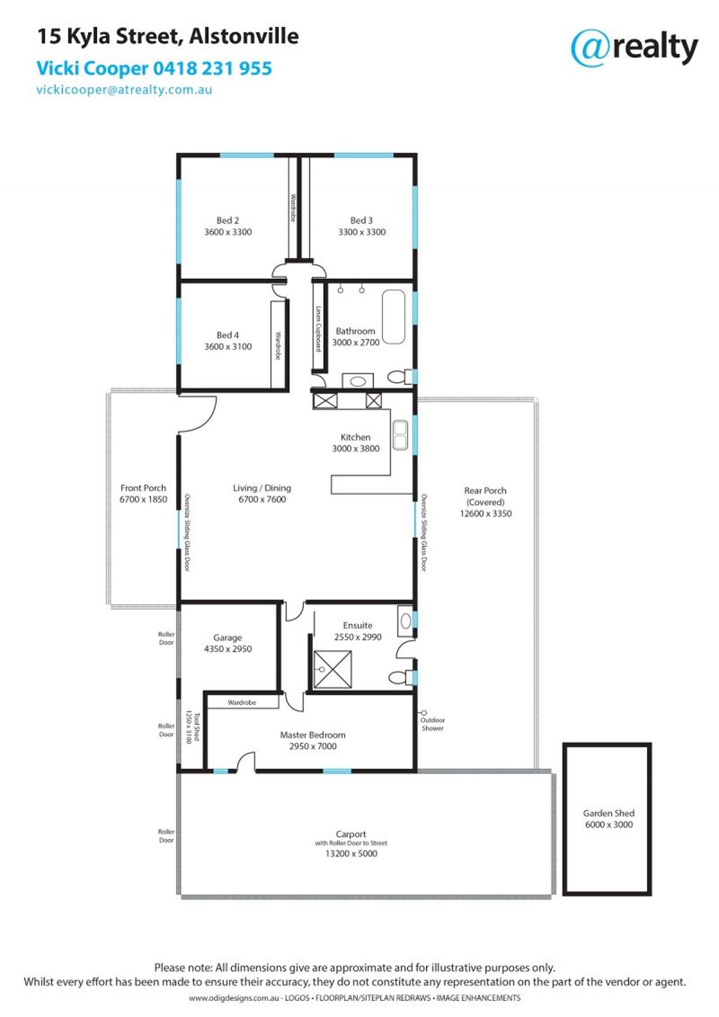 Floorplan of Homely house listing, 15 Kyla Street, Alstonville NSW 2477