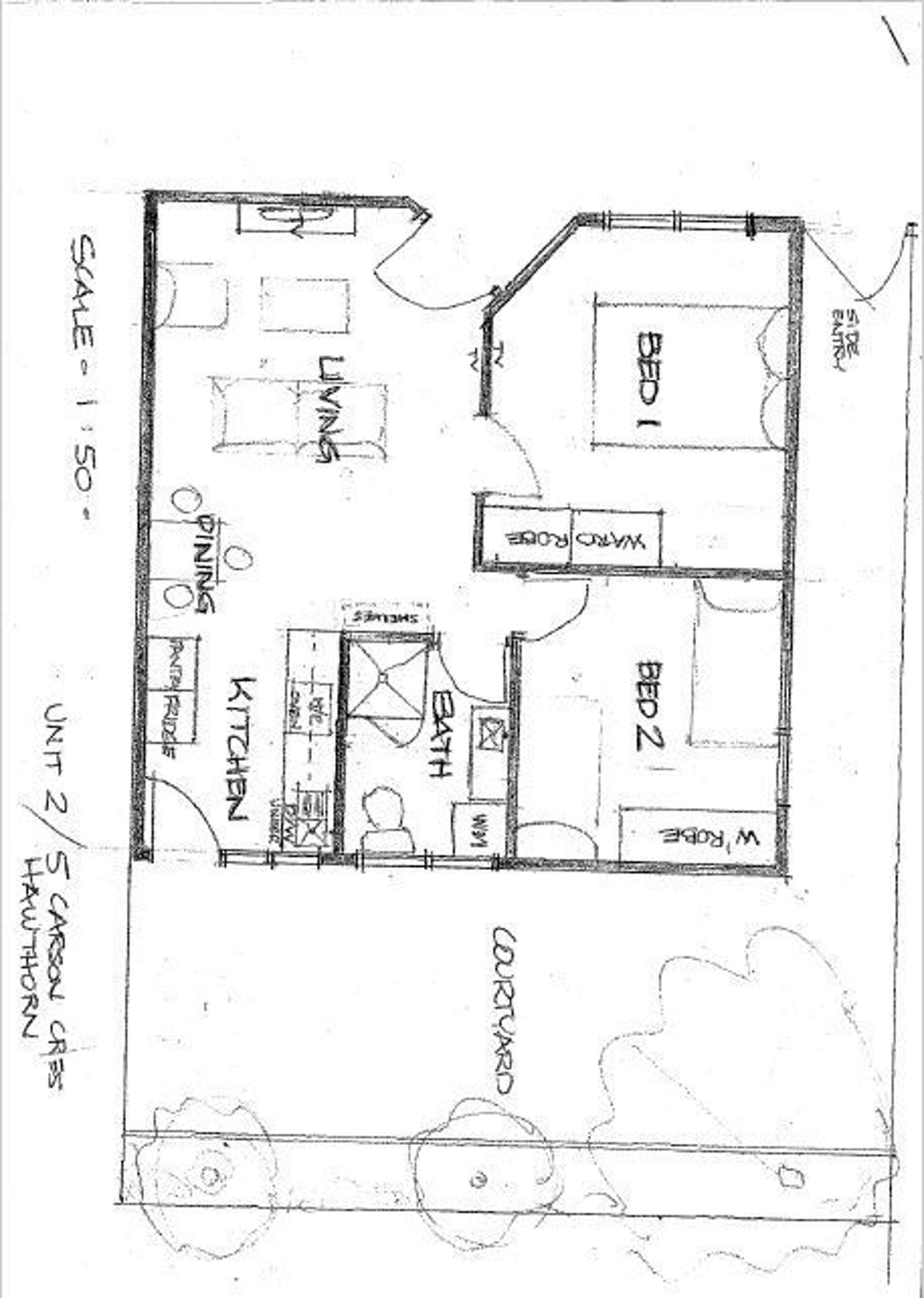 Floorplan of Homely unit listing, 2/5 Carson Crescent, Hawthorn VIC 3122