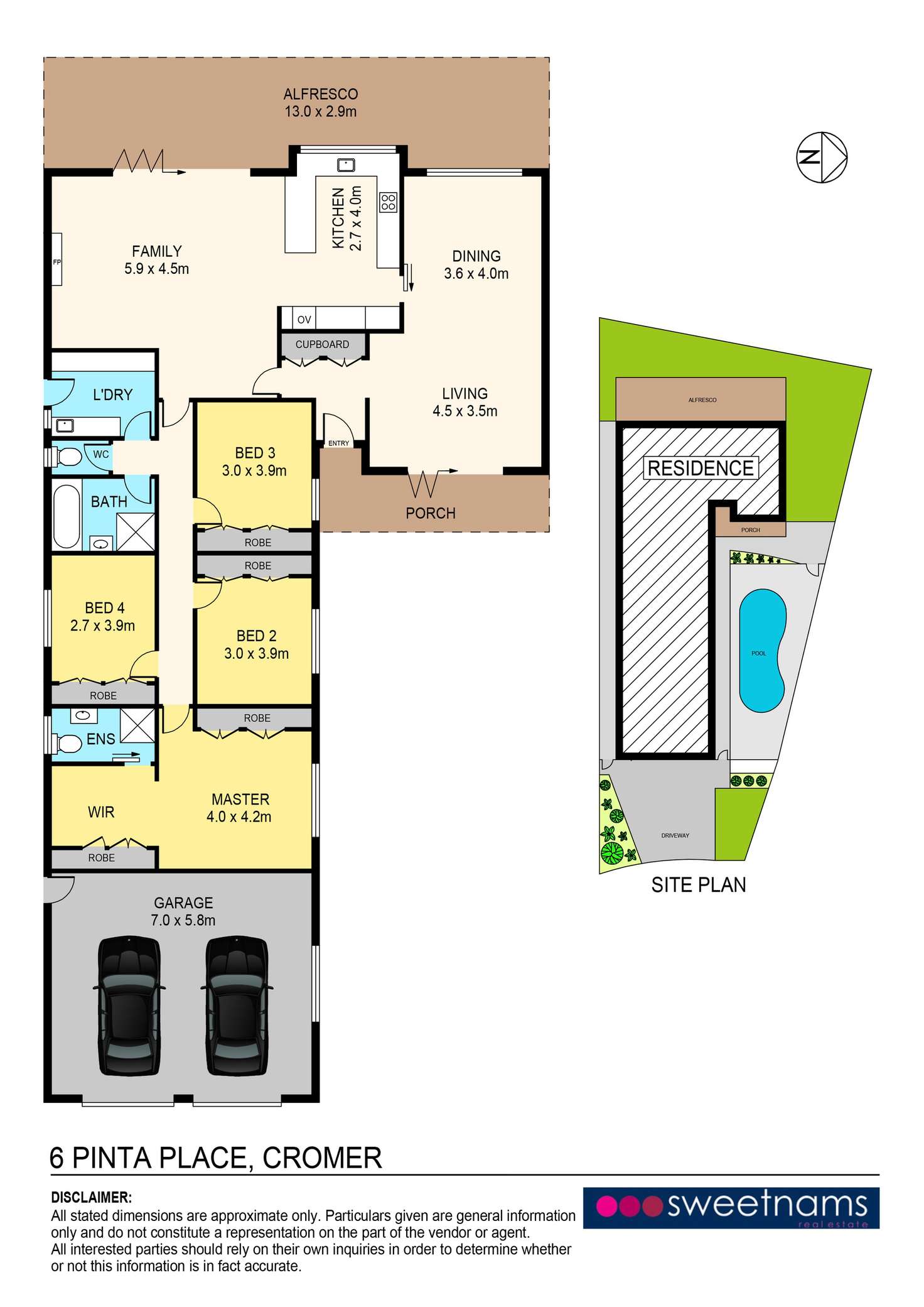 Floorplan of Homely house listing, 6 Pinta Place, Cromer NSW 2099