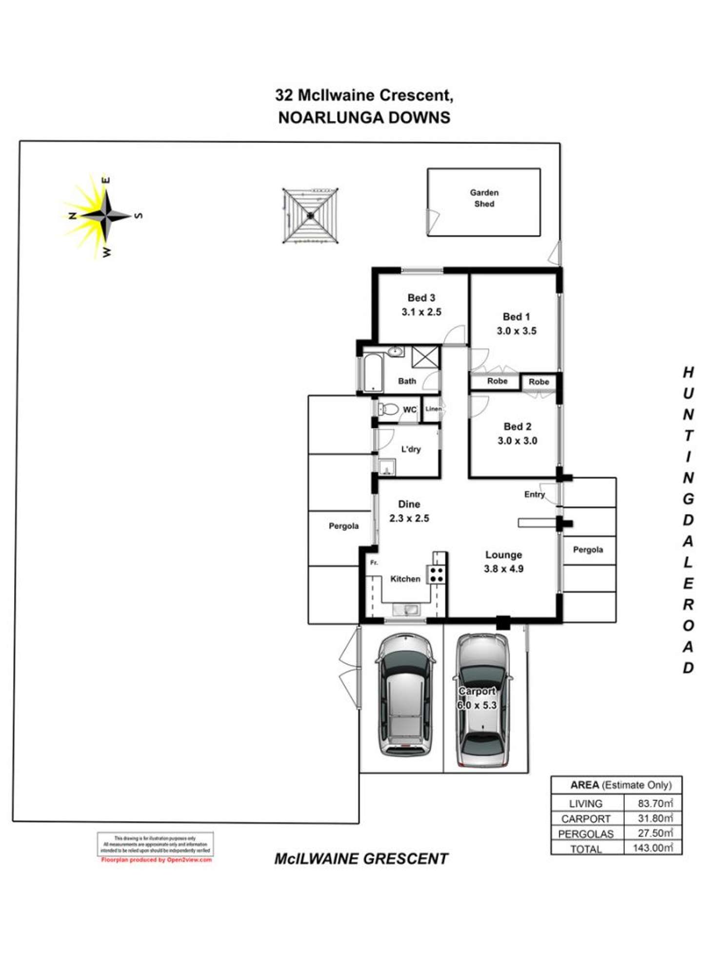 Floorplan of Homely house listing, 32 McIlwaine Crescent, Noarlunga Downs SA 5168