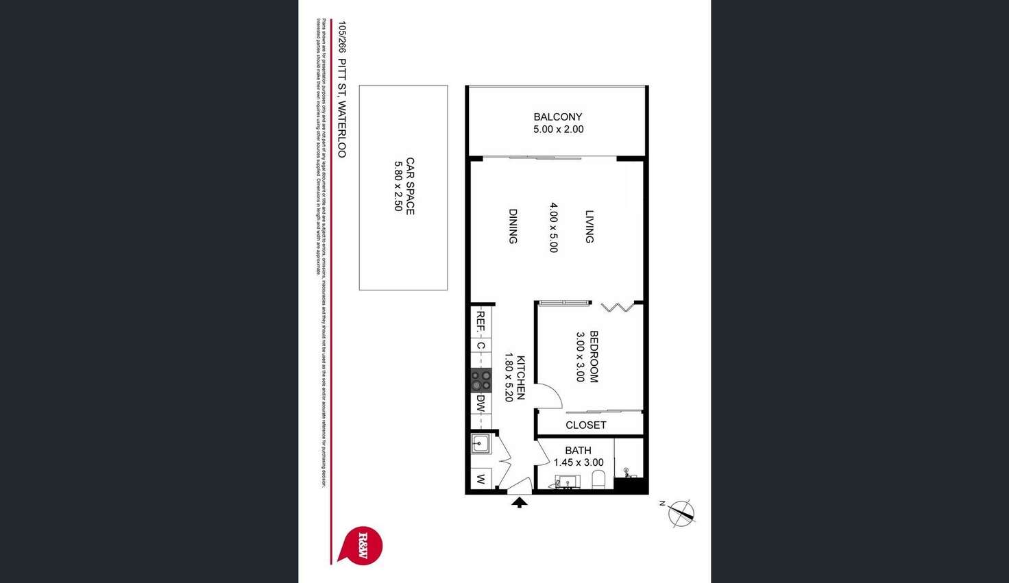 Floorplan of Homely apartment listing, 105/266 Pitt Street, Waterloo NSW 2017