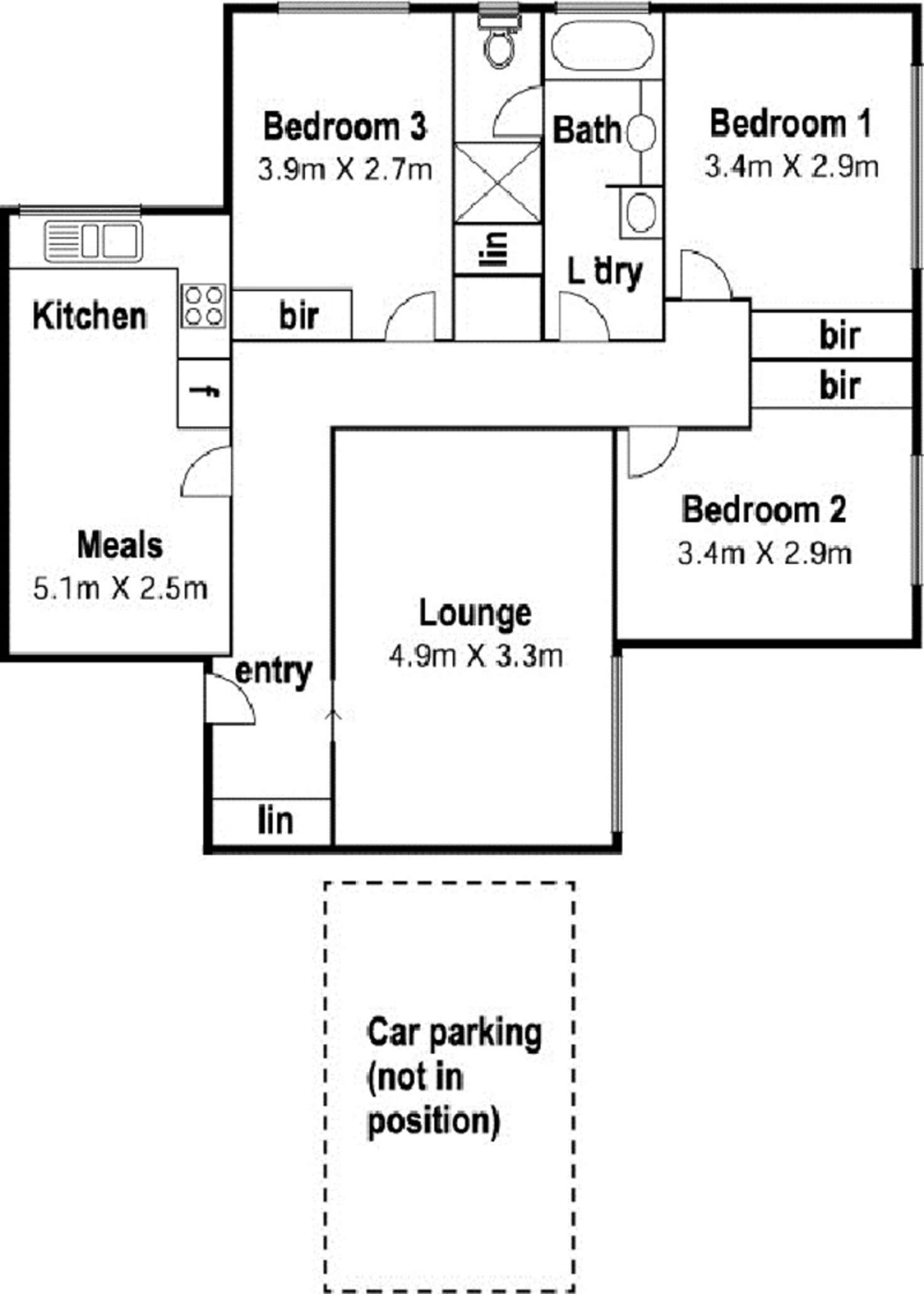 Floorplan of Homely apartment listing, 2/22-24 Donald Avenue, Essendon VIC 3040